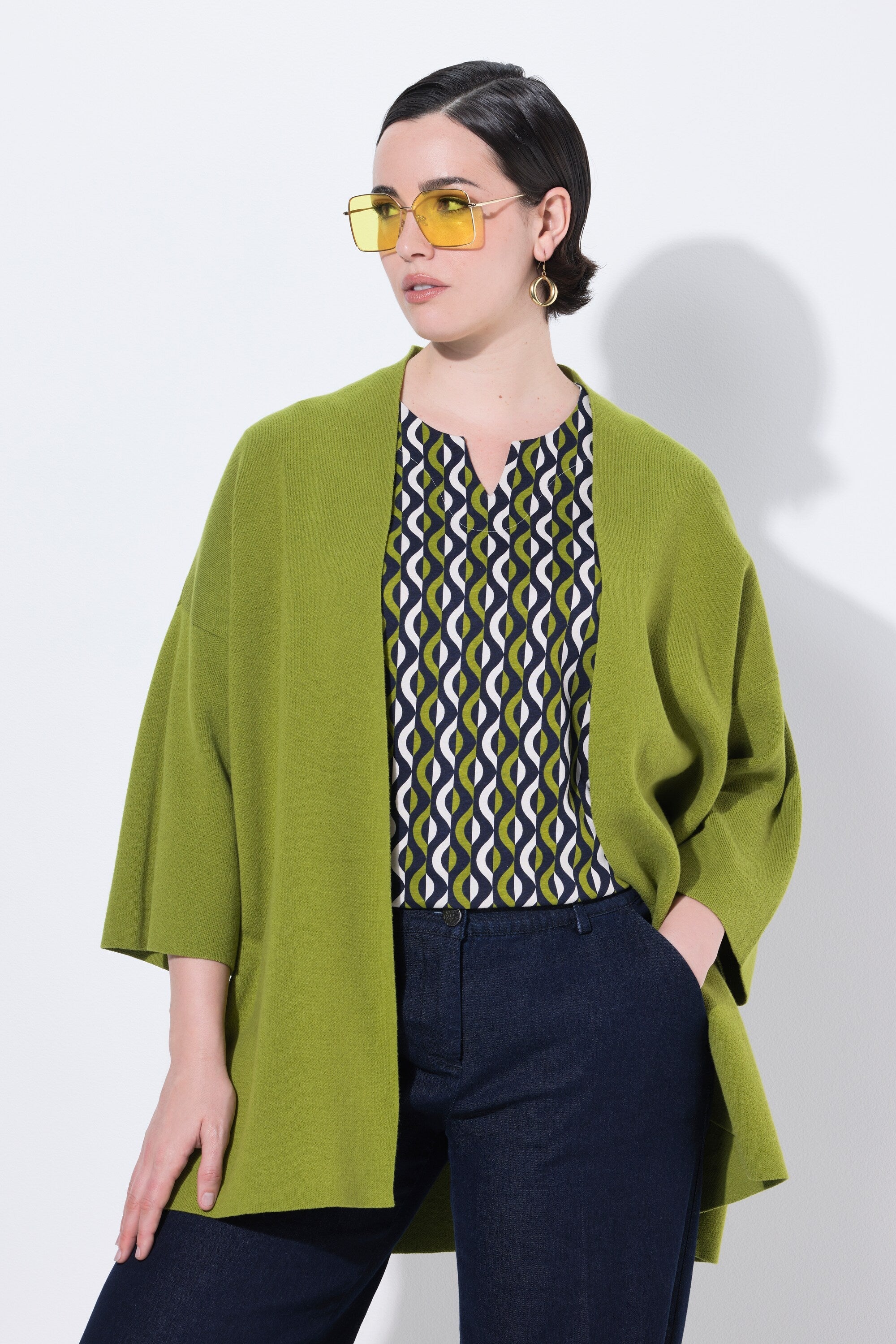 Ulla Popken Green Cardigan