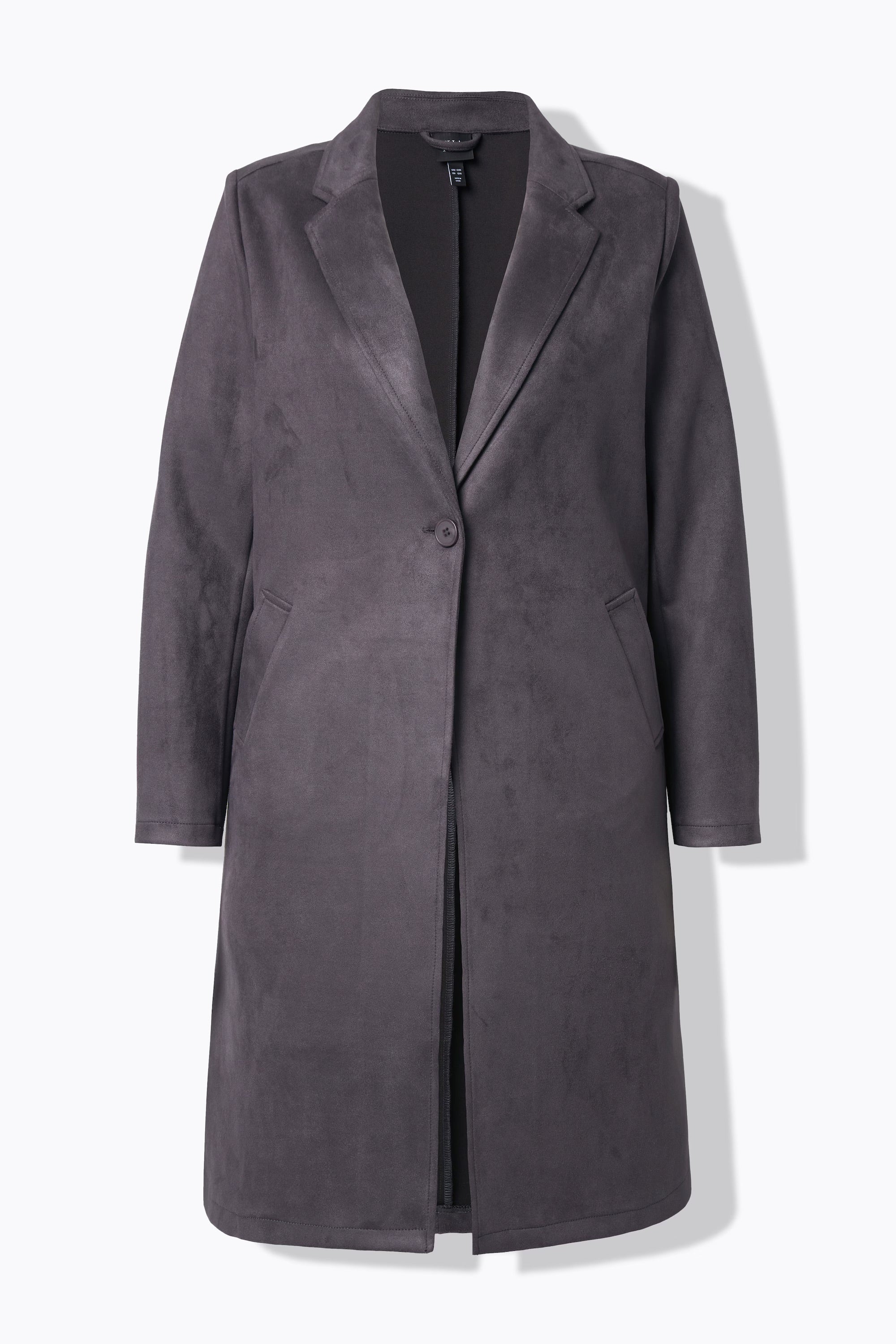 Ulla Popken Long Blazer in Charcoal
