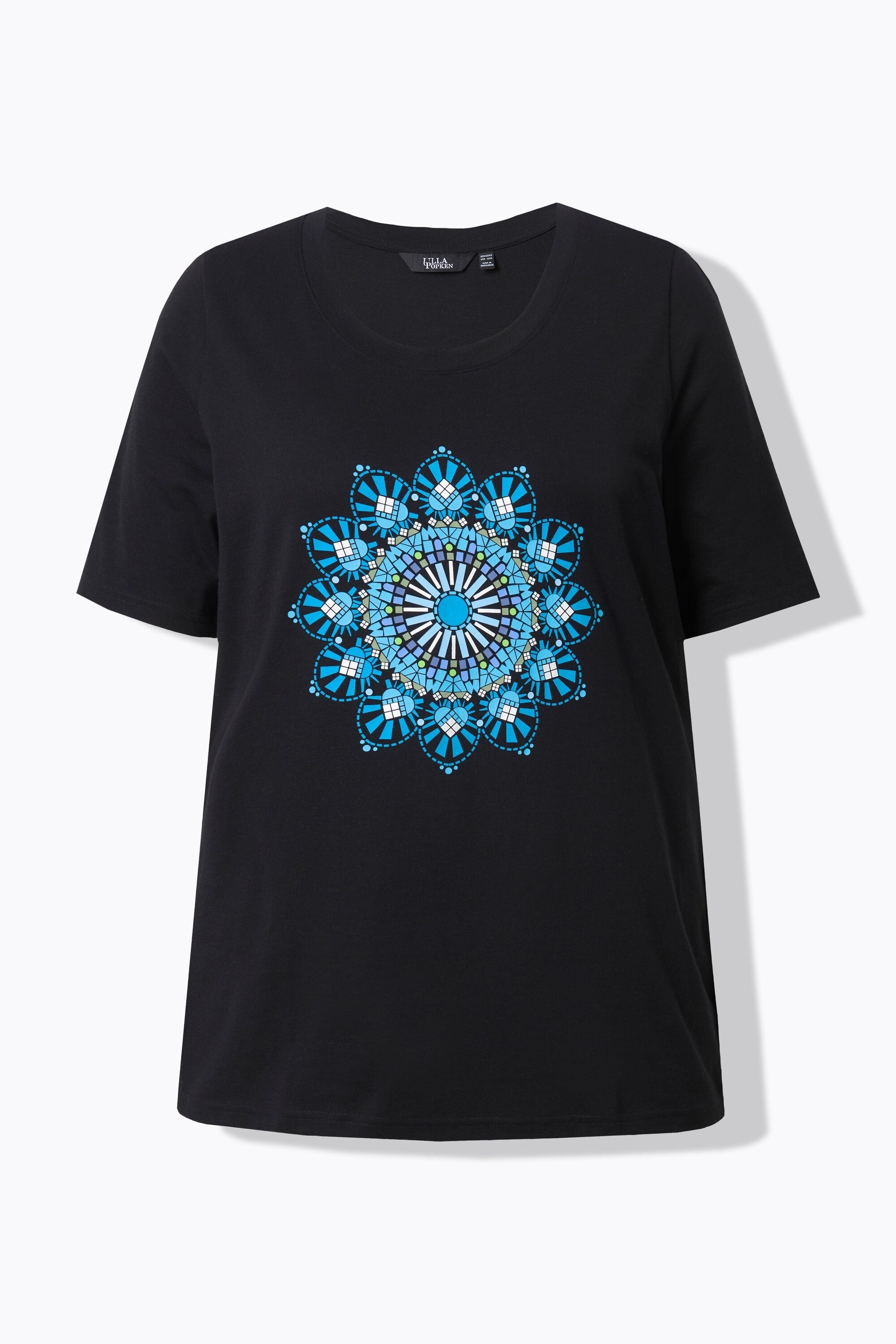 Ulla Popken Mandala T-Shirt in Black