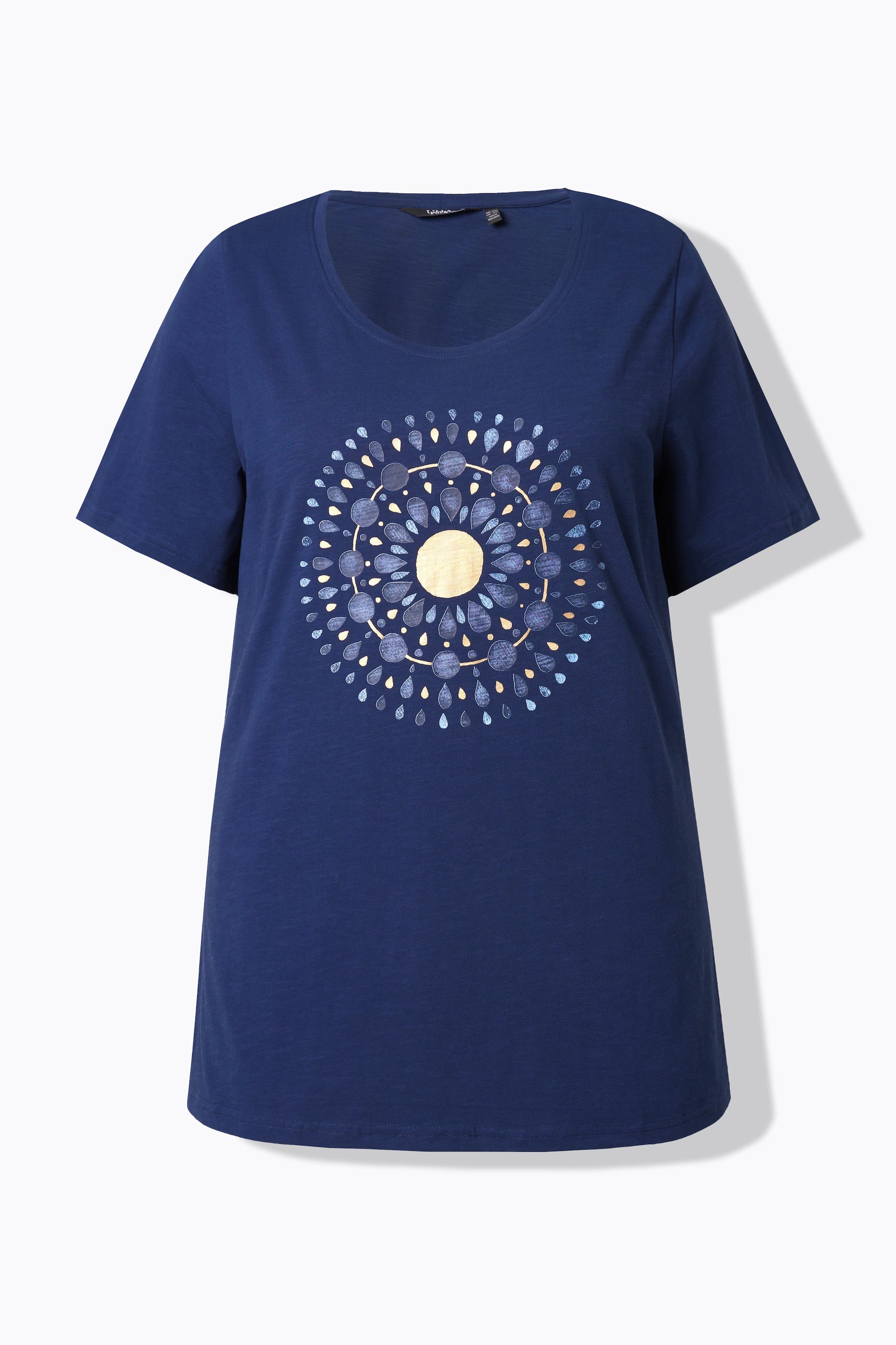 Ulla Popken Mandala T-Shirt in Navy