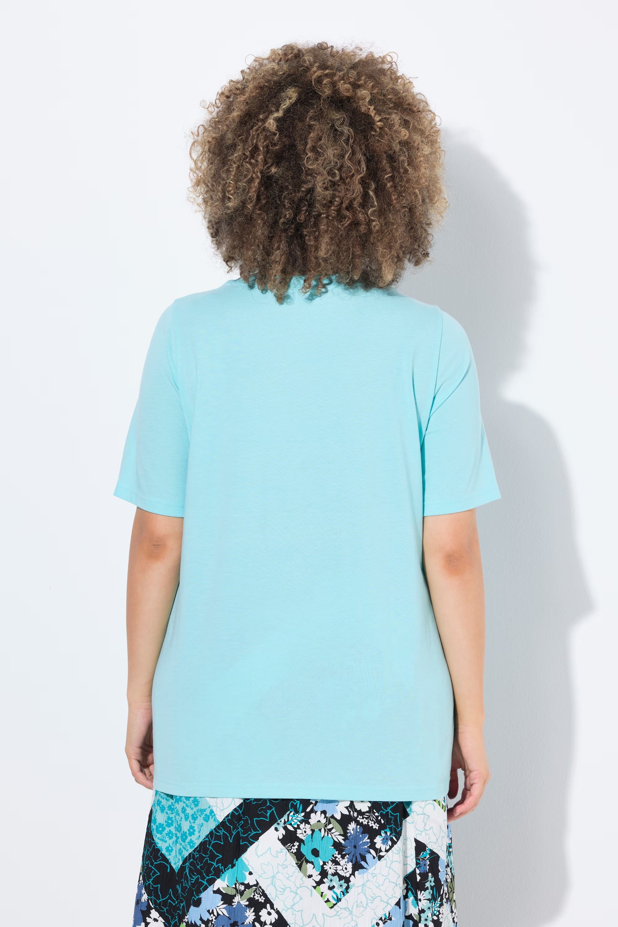 Ulla Popken Mandala T-Shirt in Turquoise