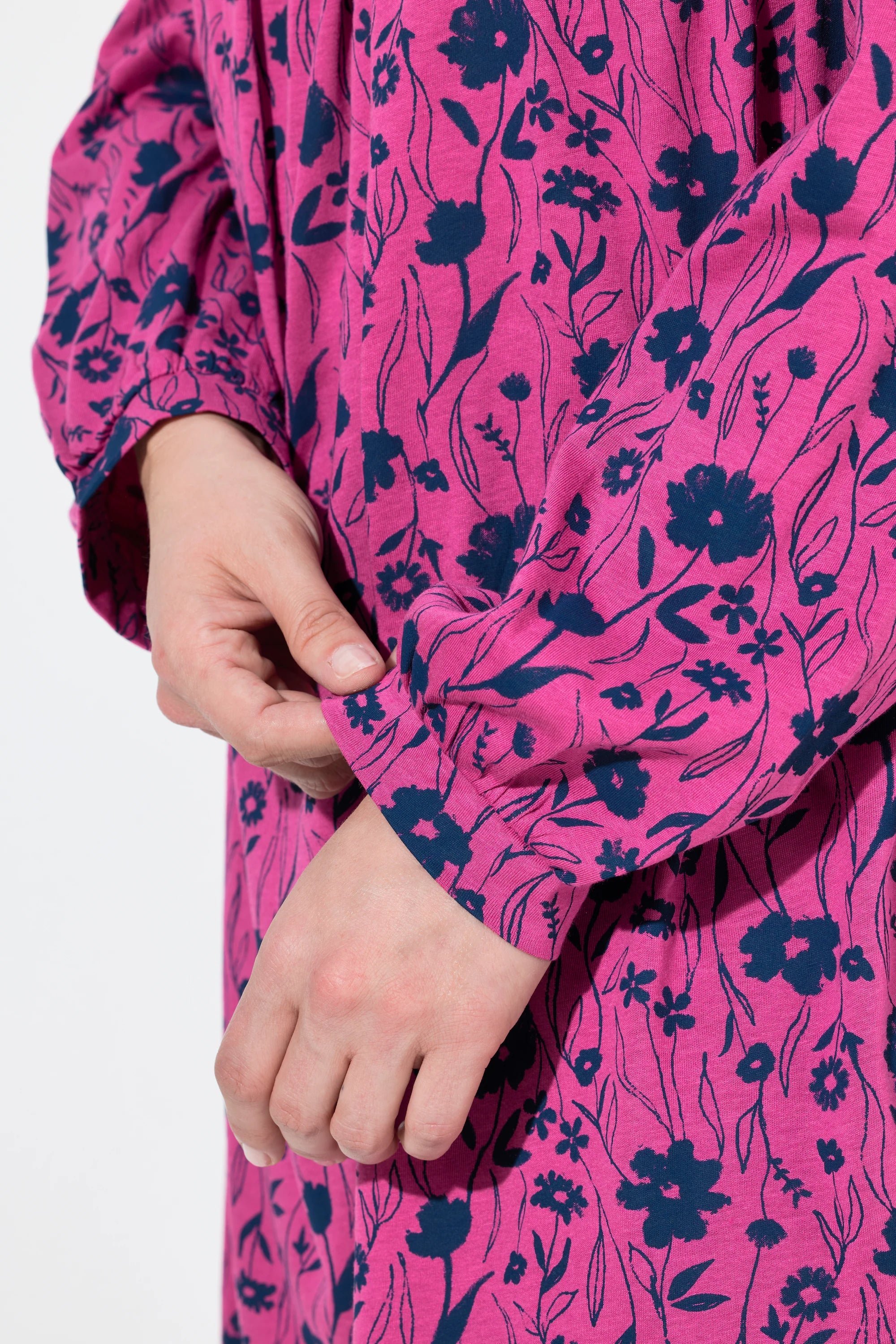 Ulla Popken Pleated Blouse in Pink
