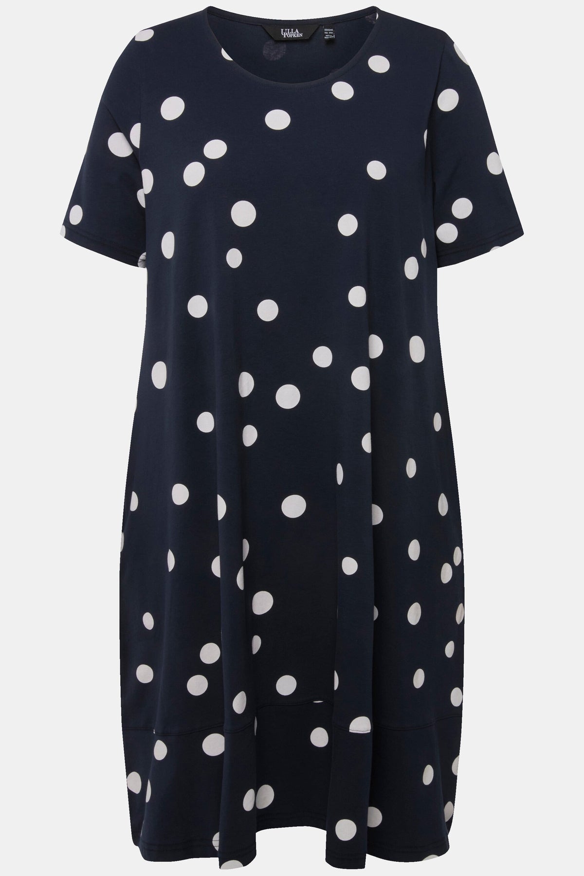 Ulla Popken Polka Dot Dress in Navy