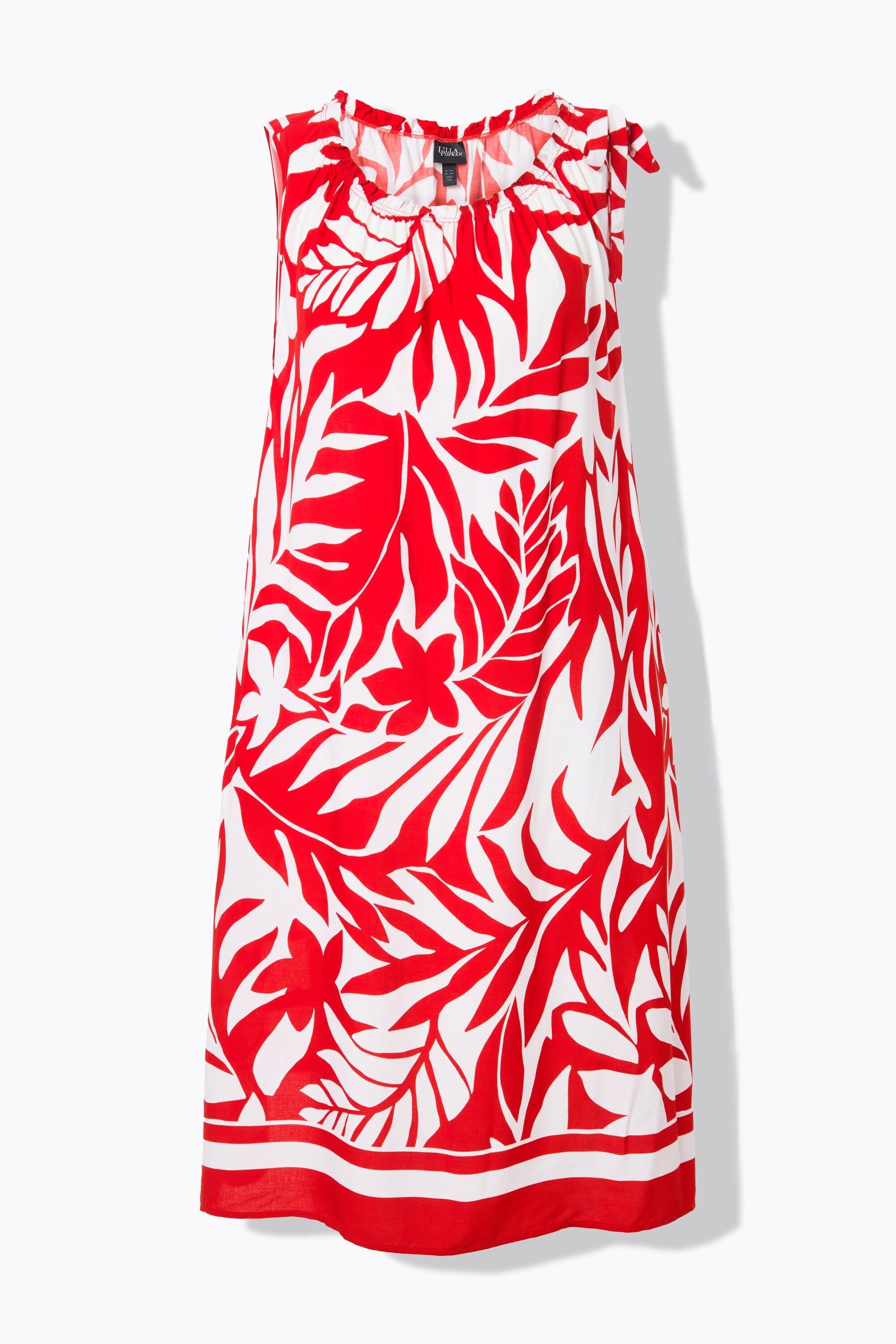 Ulla Popken Red Leaf Midi Dress