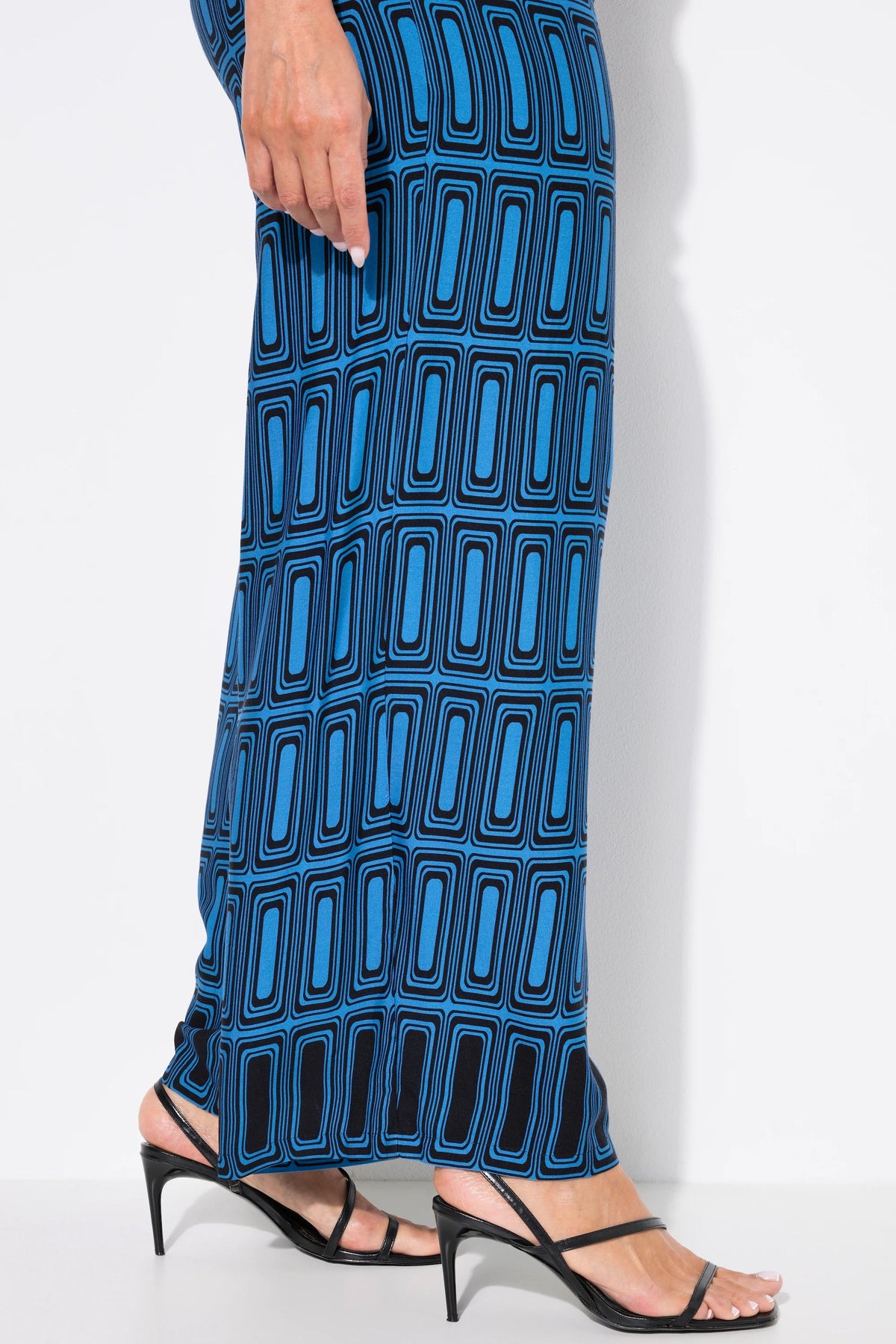 Ulla Popken Wide Leg Trousers in Blue