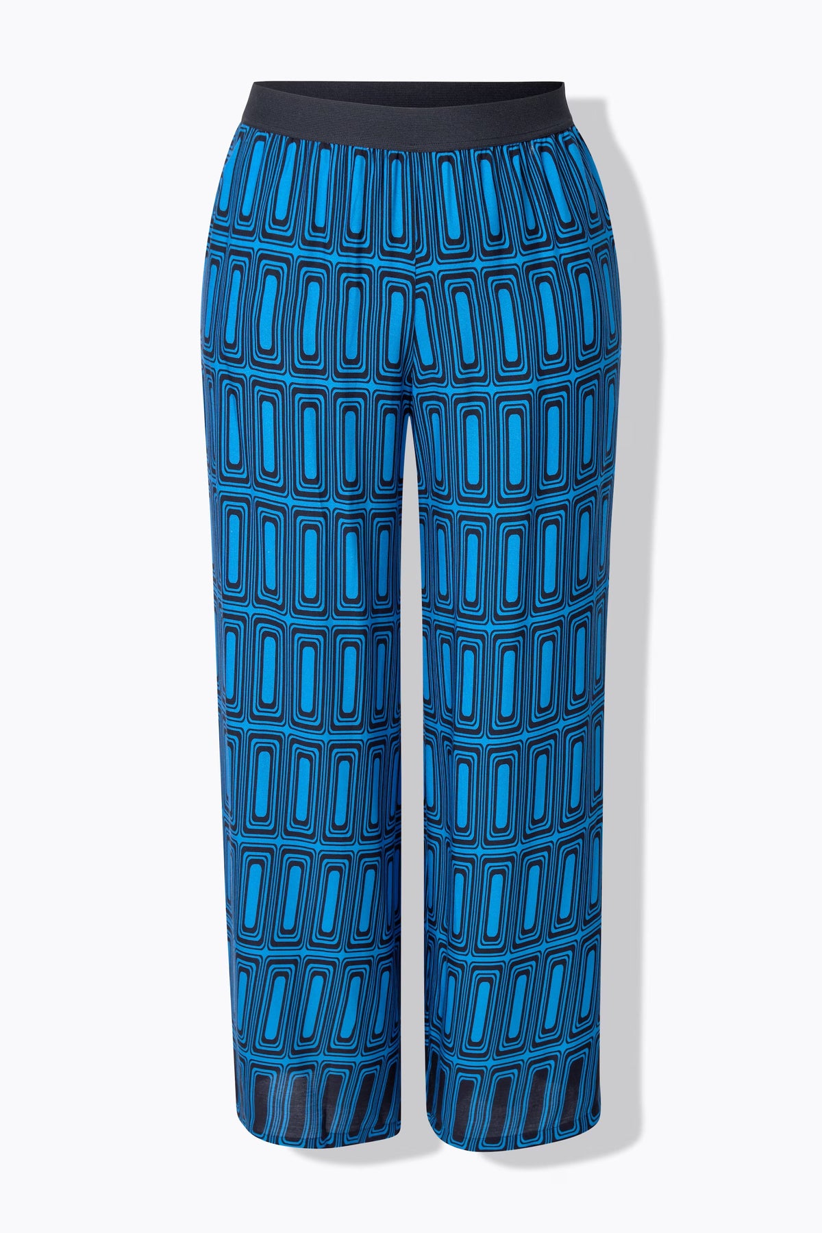 Ulla Popken Wide Leg Trousers in Blue
