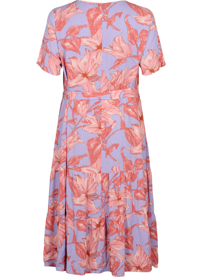 Zizzi Wisma Midi Dress in Lavender Floral