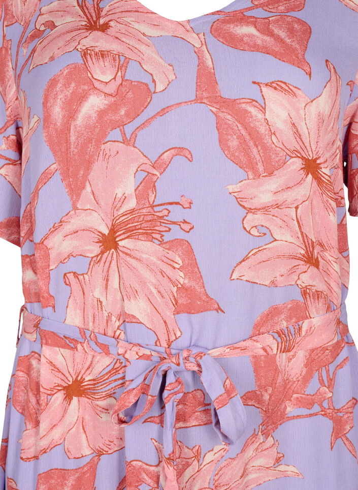 Zizzi Wisma Midi Dress in Lavender Floral