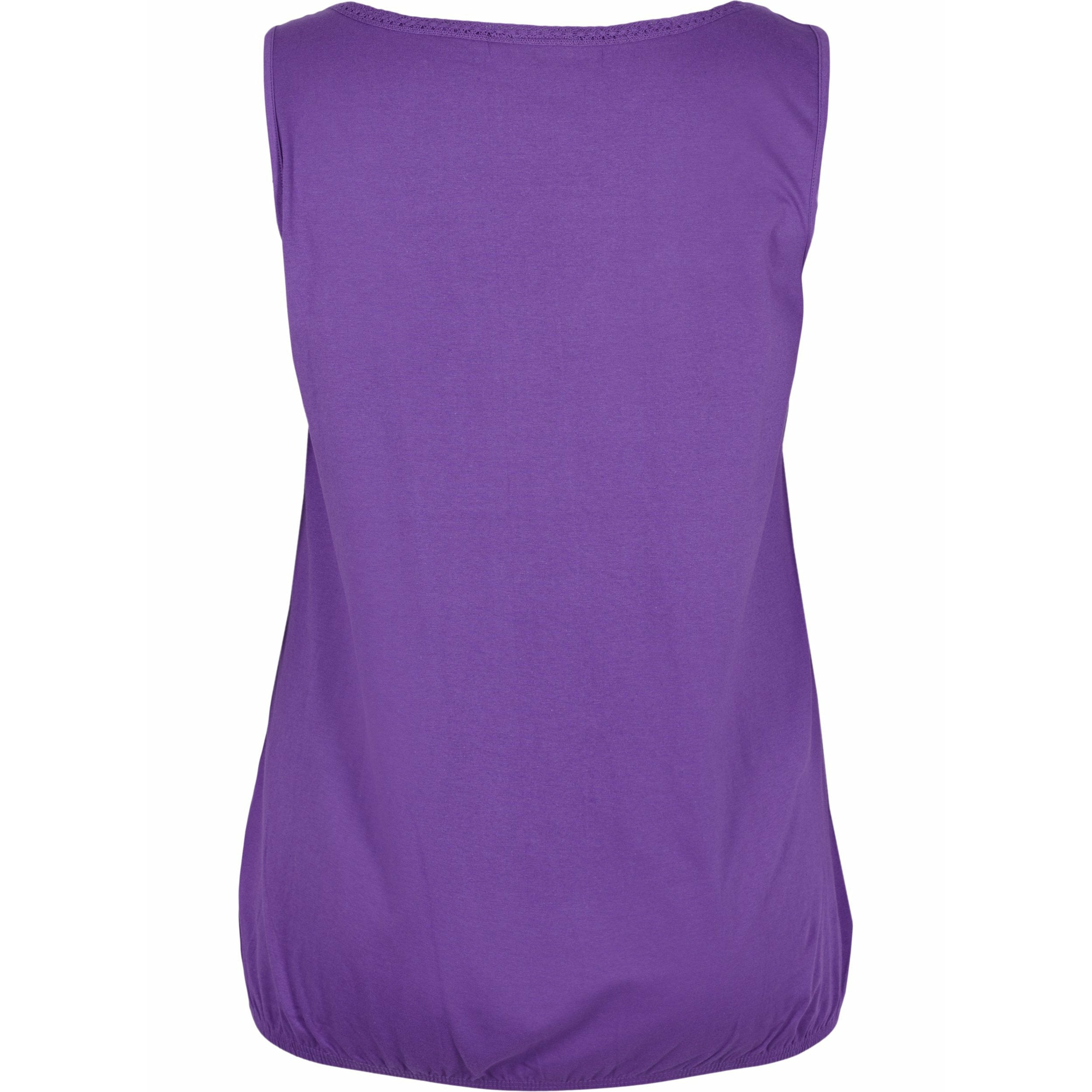 Zizzi Polly Vest Top in Purple - Wardrobe Plus