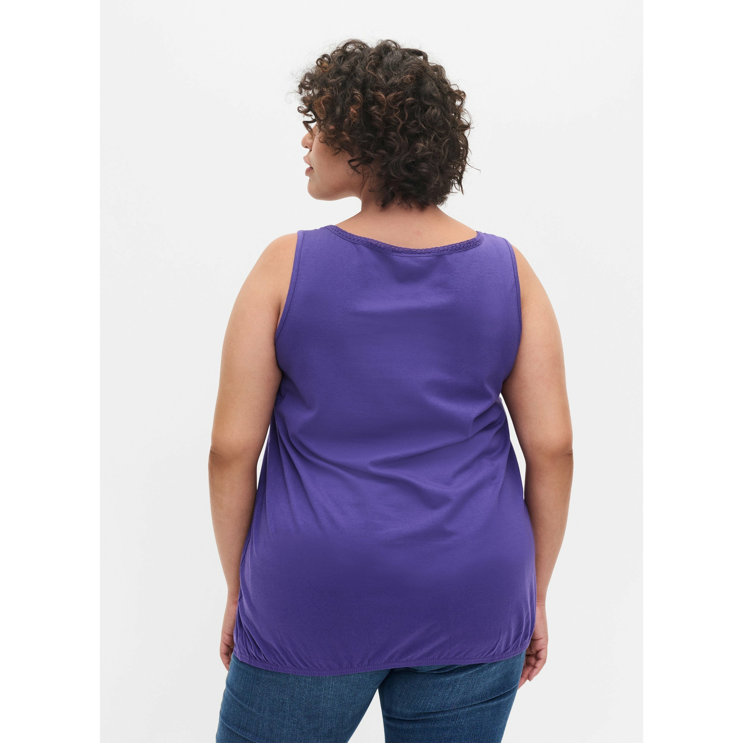 Zizzi Polly Vest Top in Purple - Wardrobe Plus