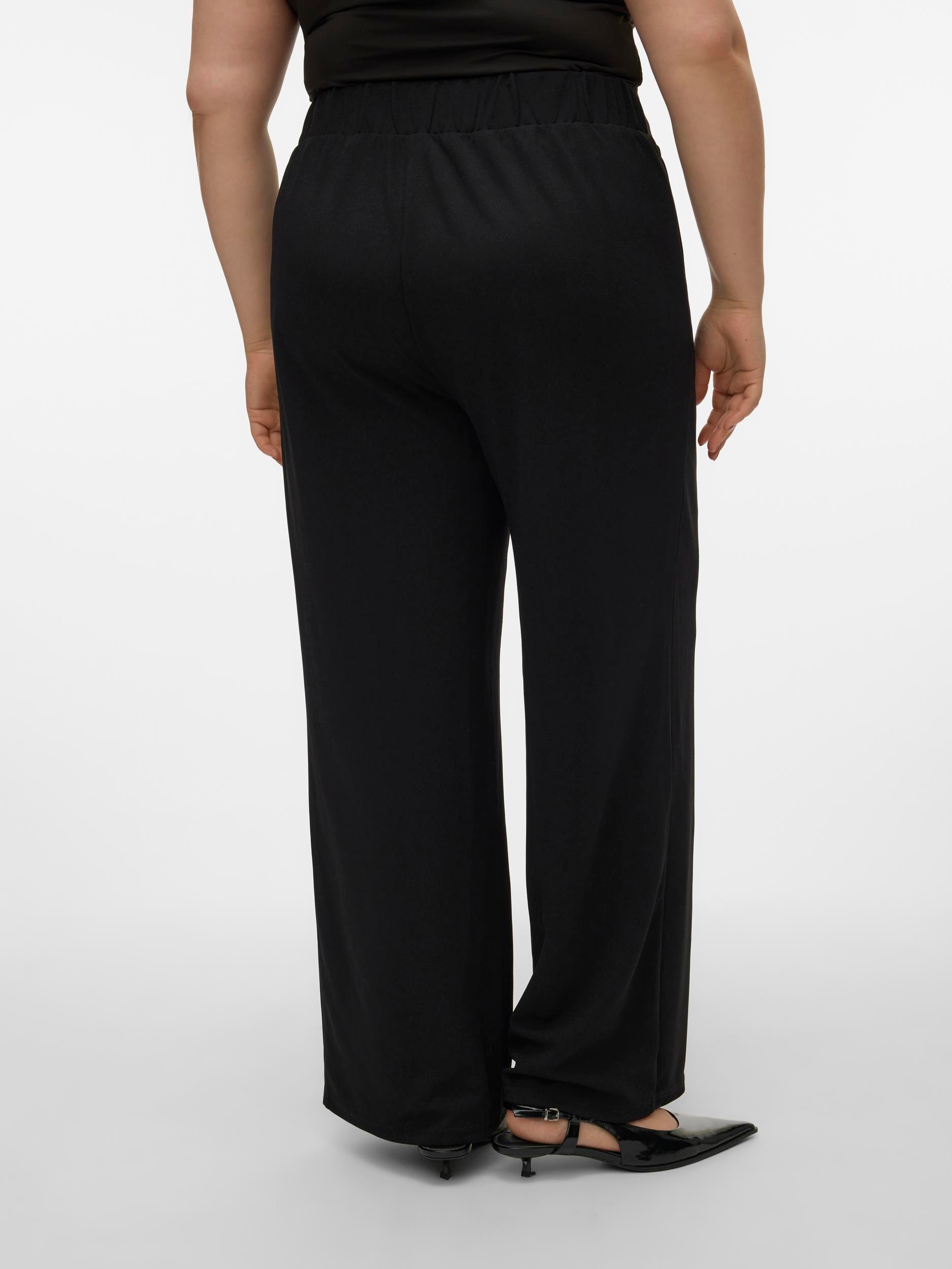 Vero Moda Curve Liva Trousers in Black