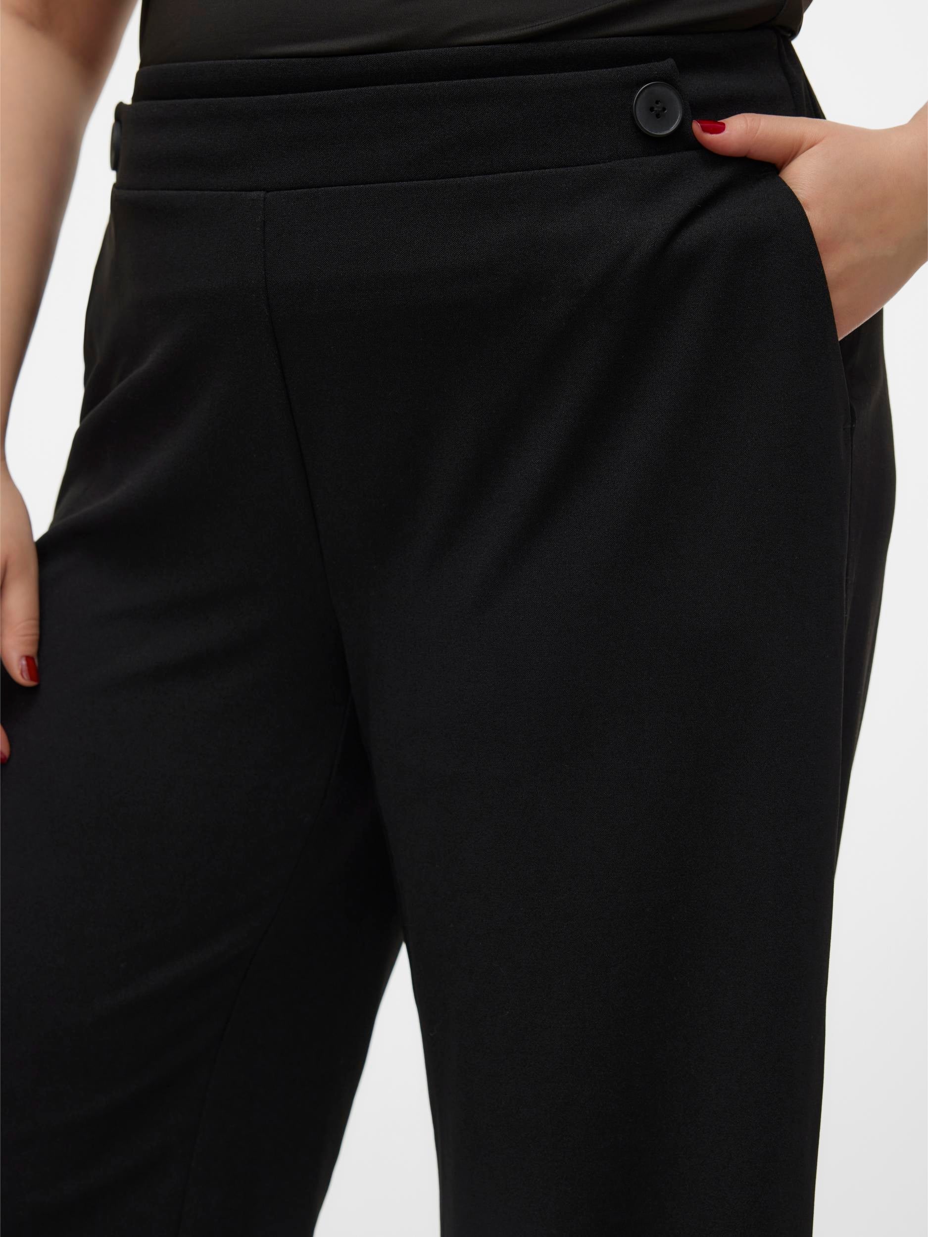 Vero Moda Curve Liva Trousers in Black