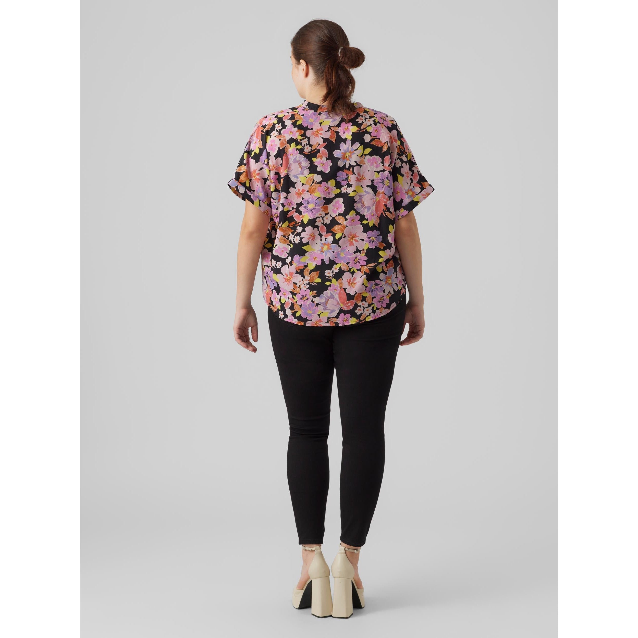 Vero Moda Curve Lucia Floral Print Top - Wardrobe Plus