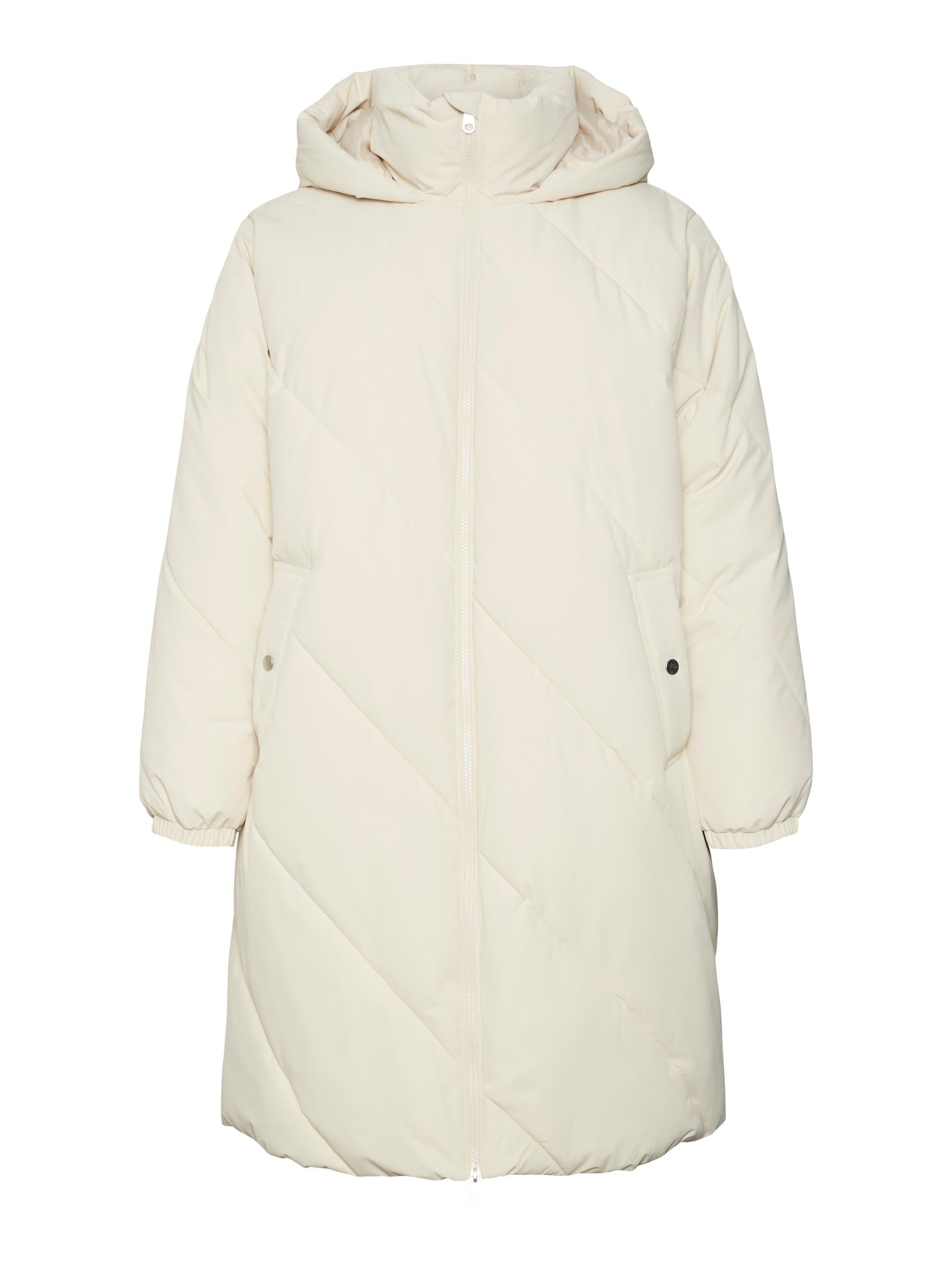Vero Moda Curve Dora Coat in Cream