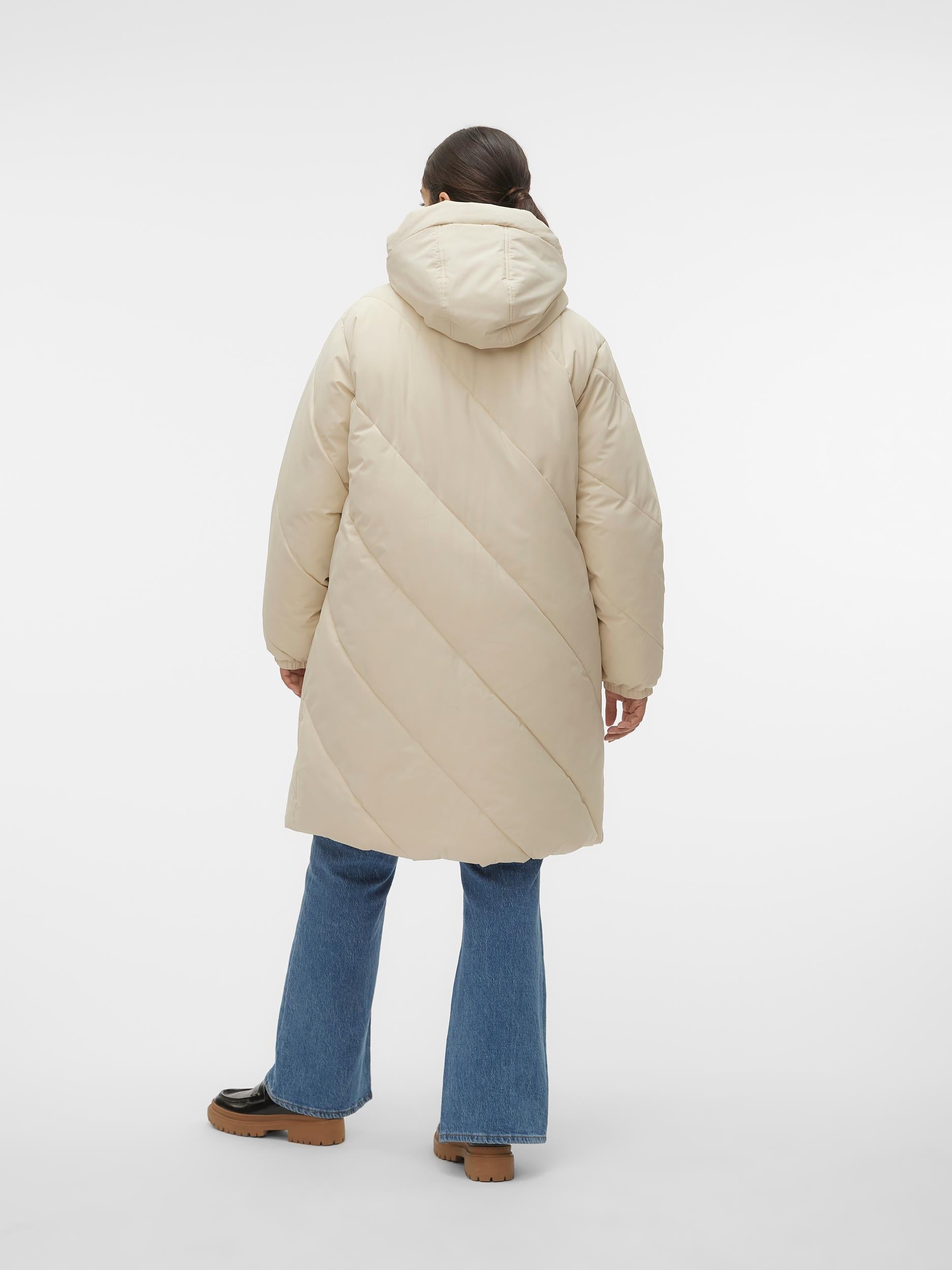 Vero Moda Curve Dora Coat in Cream
