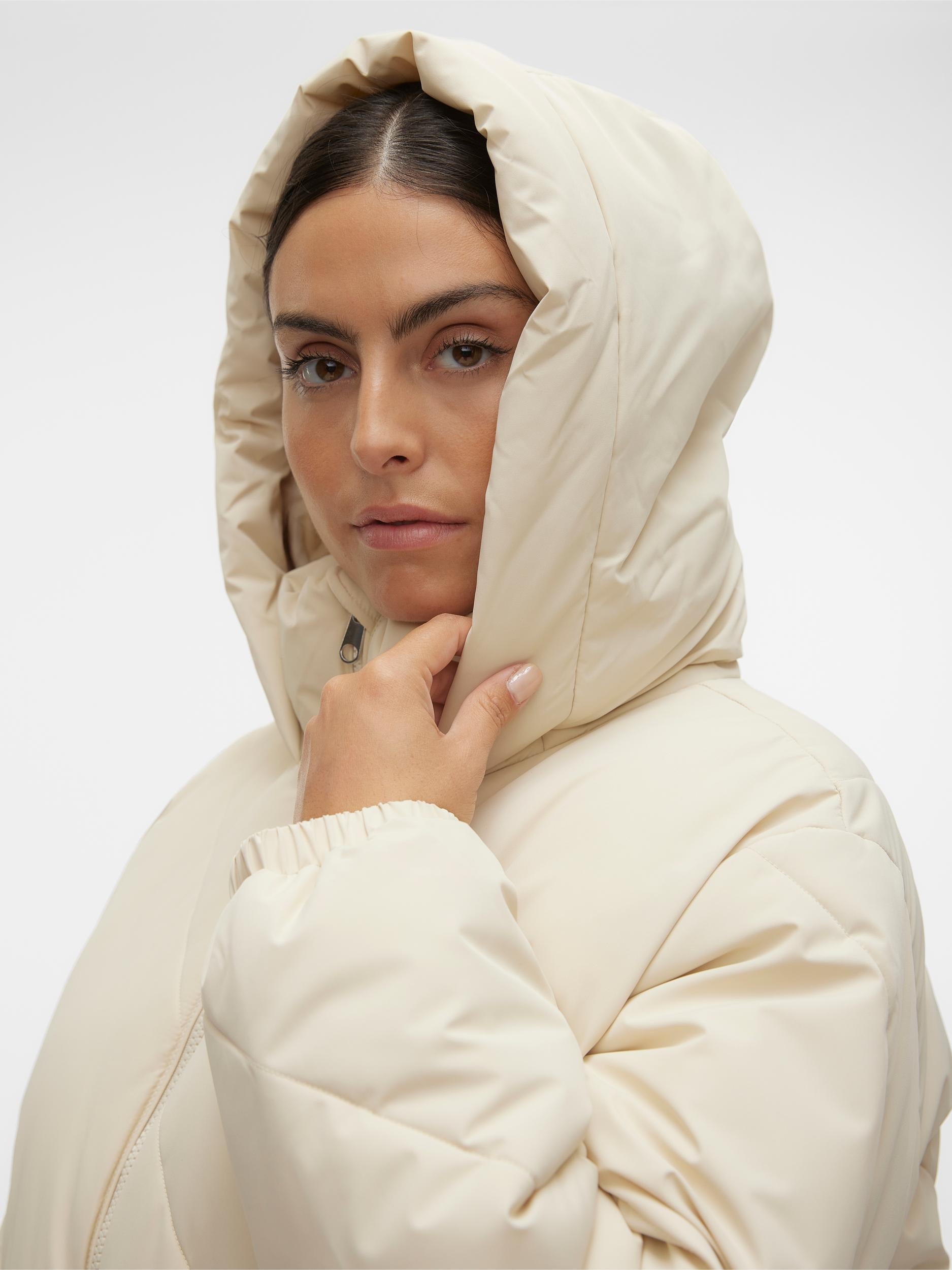 Vero Moda Curve Dora Coat in Cream