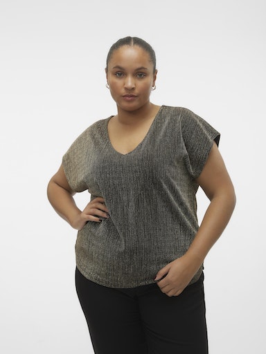 Vero Moda Curve Gold Sparkle Top