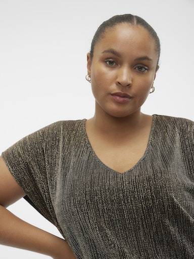 Vero Moda Curve Gold Sparkle Top