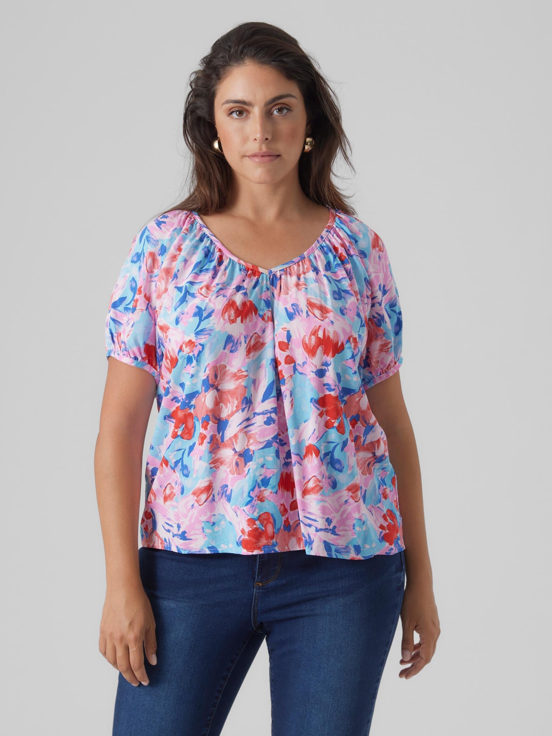Vero Moda Curve Gia Floral Top