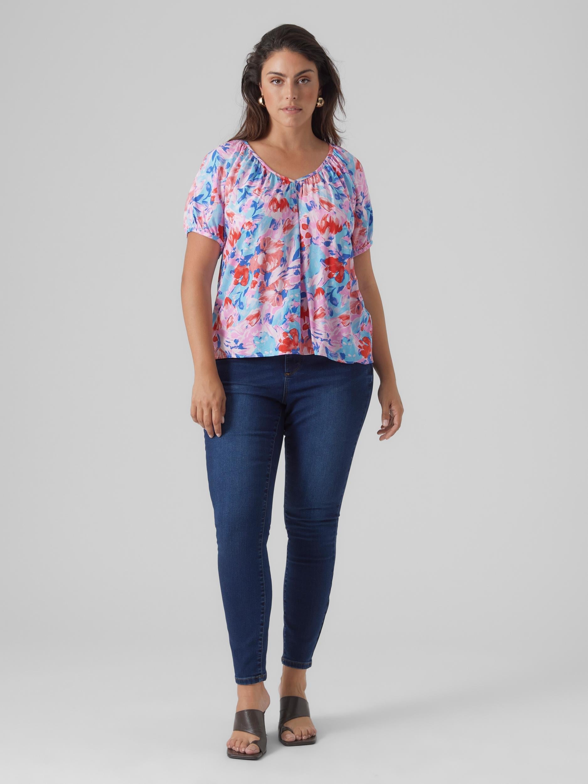 Vero Moda Curve Gia Floral Top