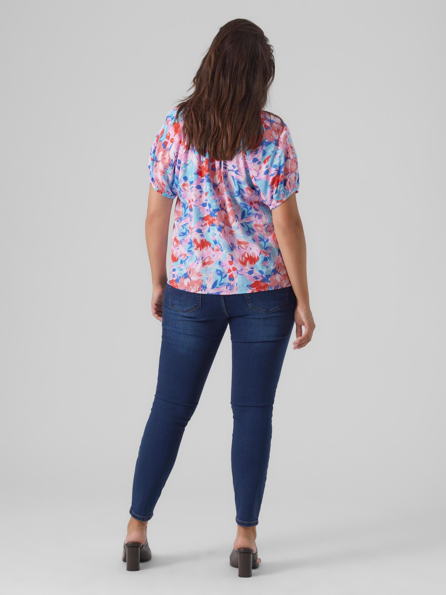 Vero Moda Curve Gia Floral Top