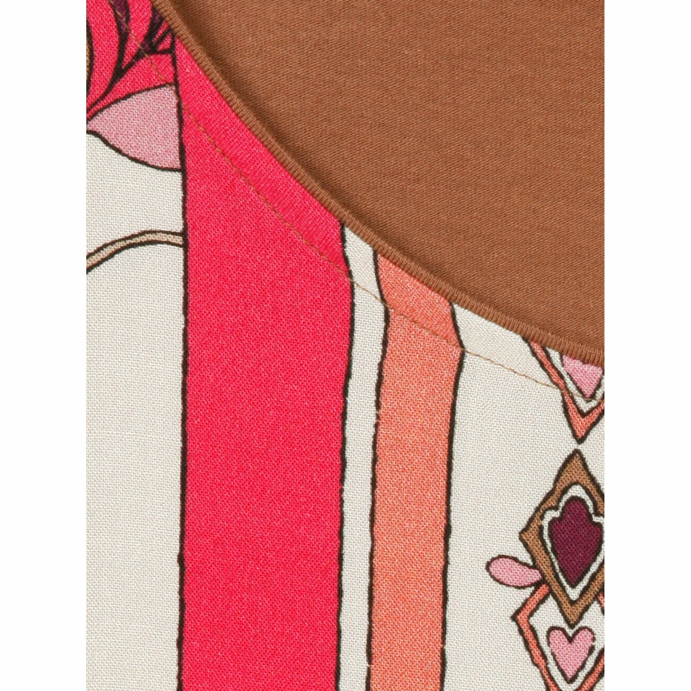 Via Appia Floral Contrast Blouse - Wardrobe Plus