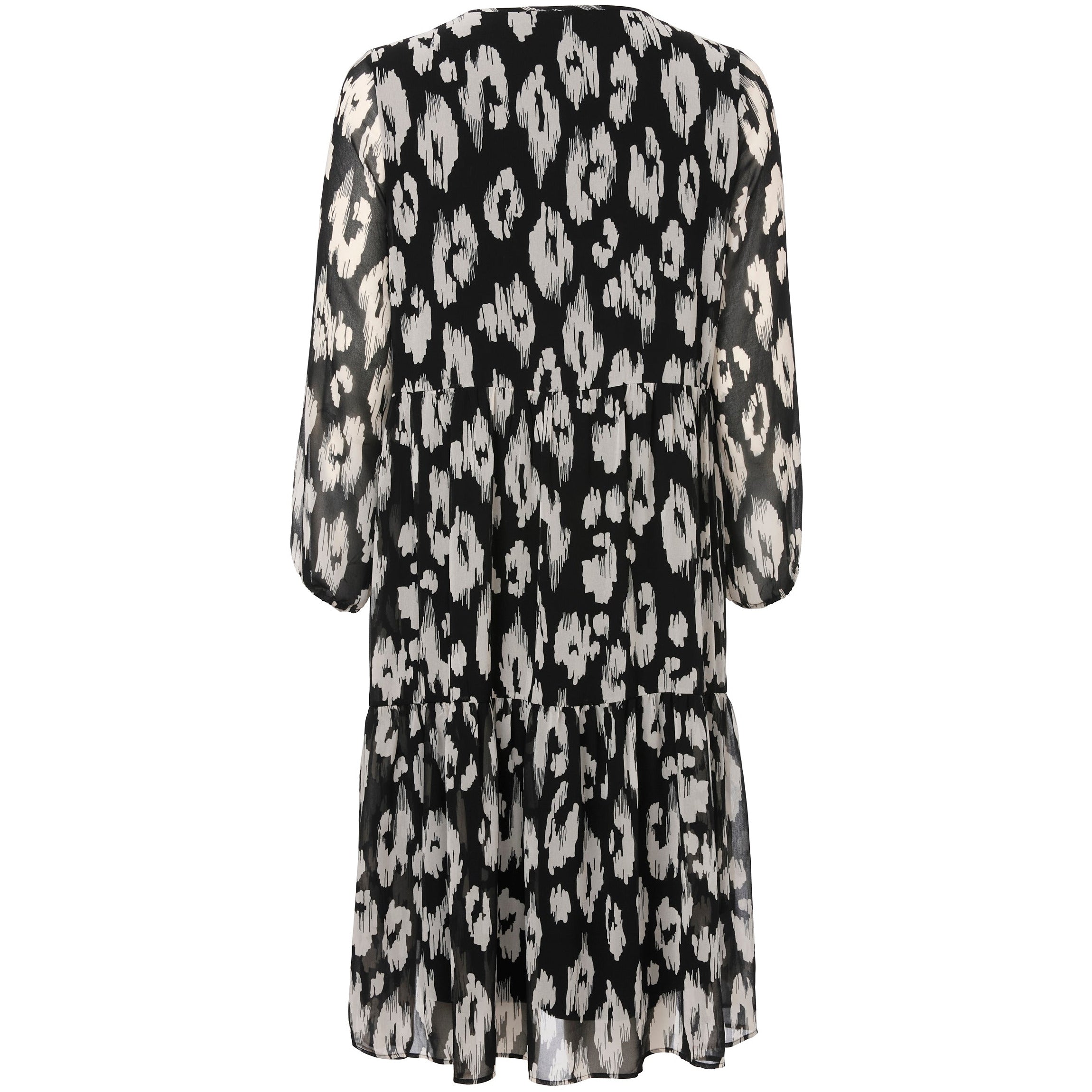 Via Appia Due Black Print Midi Dress - Wardrobe Plus