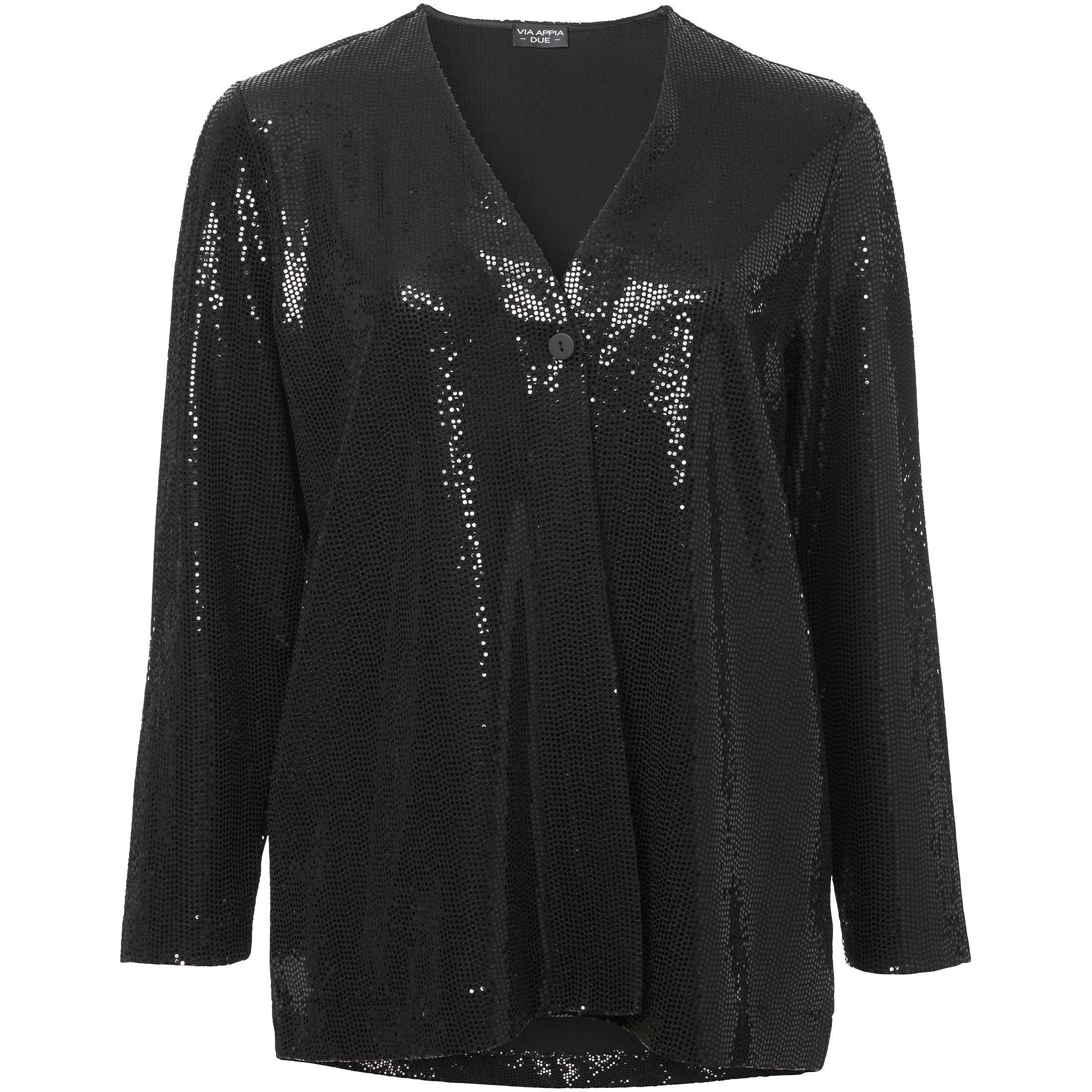 Via Appia Due Sequin Cardigan - Wardrobe Plus