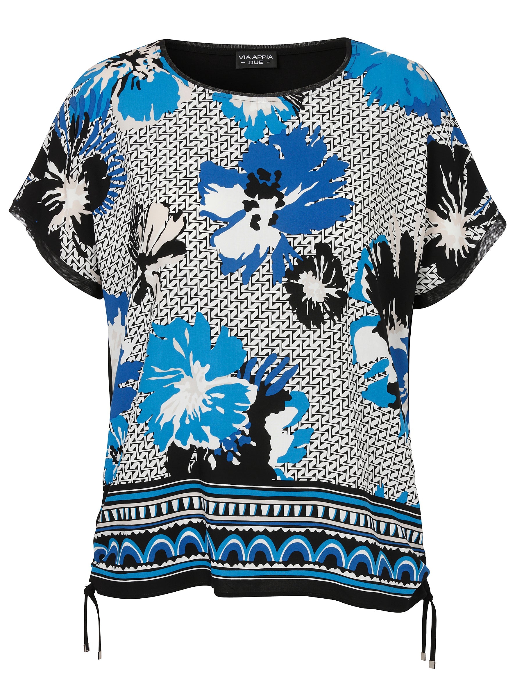 Via Appia Due Drawstring Top in Blue