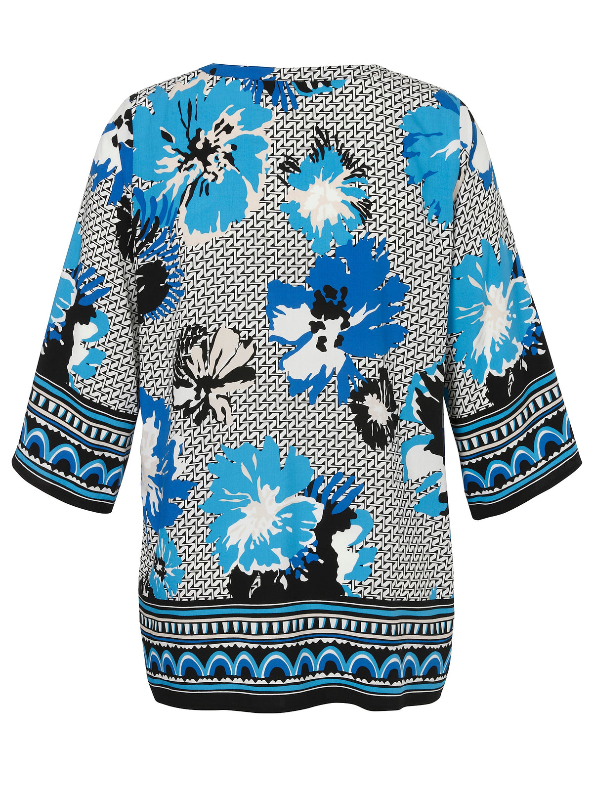 Via Appia Due Blue Printed Shirt Tunic