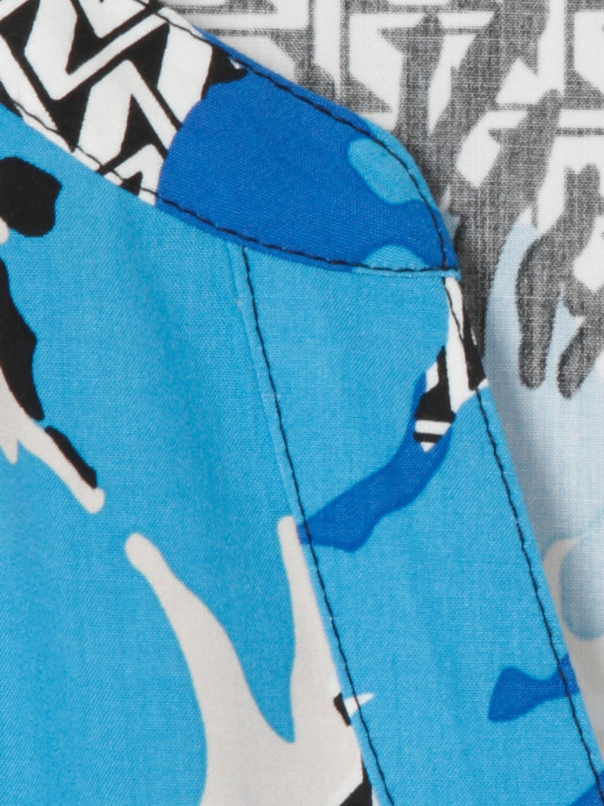 Via Appia Due Blue Printed Shirt Tunic