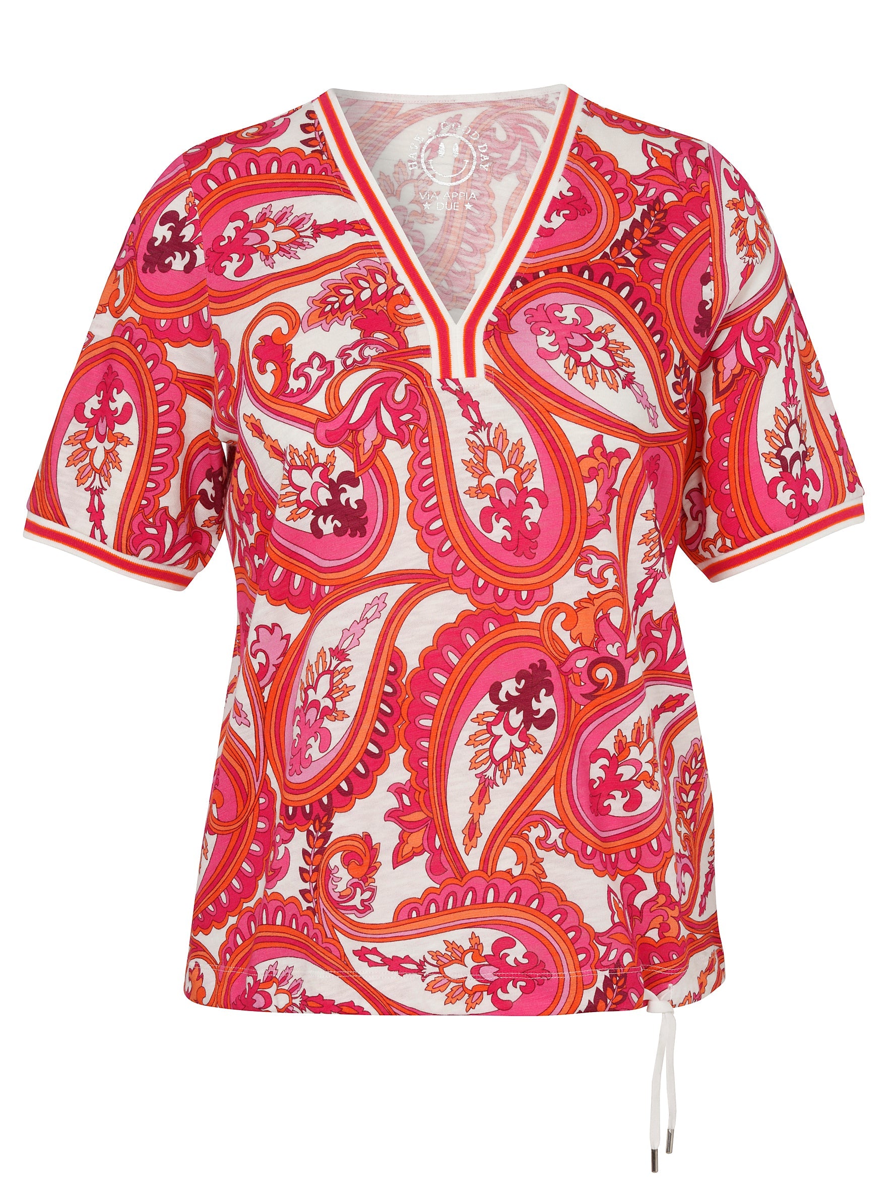 Via Appia Due Cotton V-Neck Top