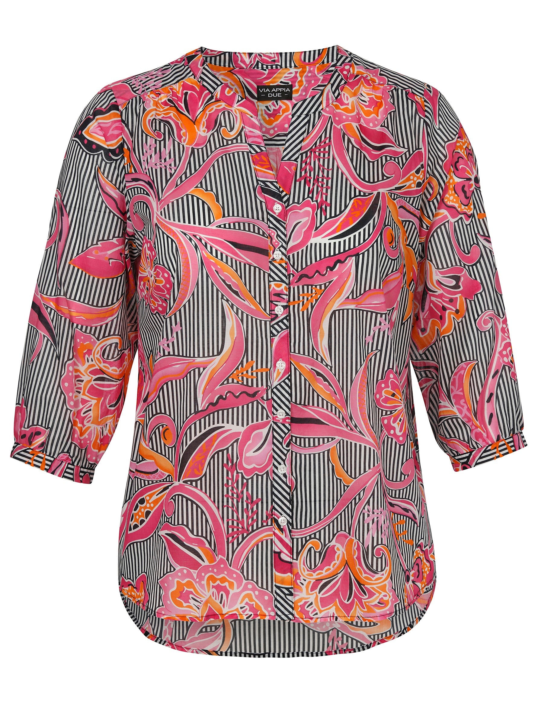 Via Appia Due Pink Print Shirt