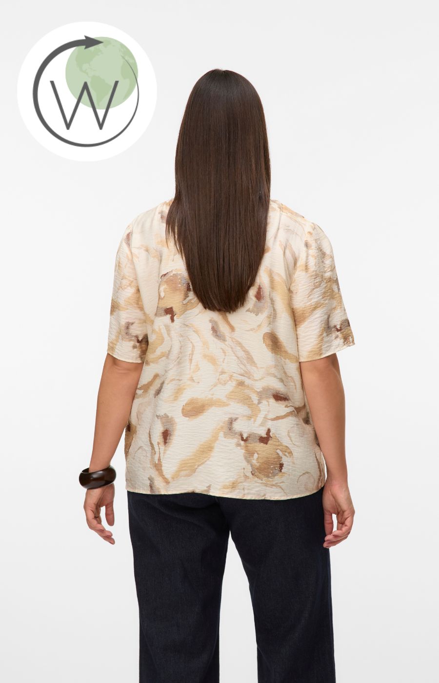 Vero Moda Curve Cille Top in Beige