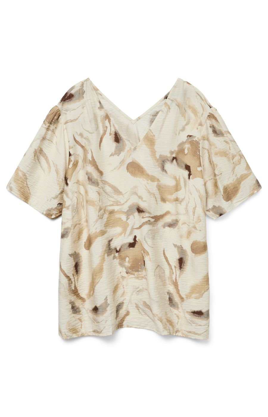 Vero Moda Curve Cille Top in Beige