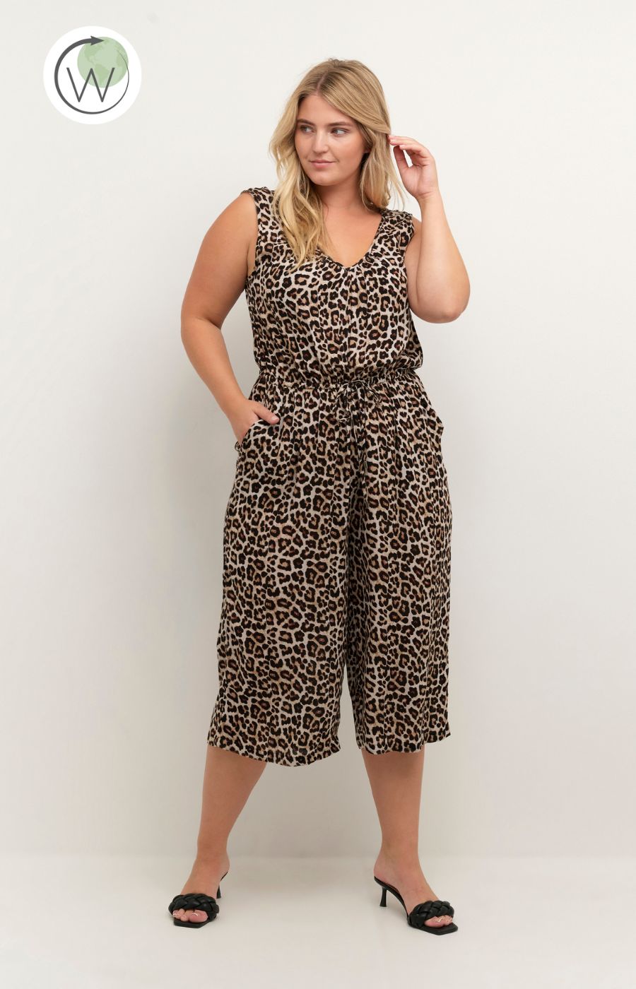 Kaffe Curve Ami Jumpsuit in Leopard