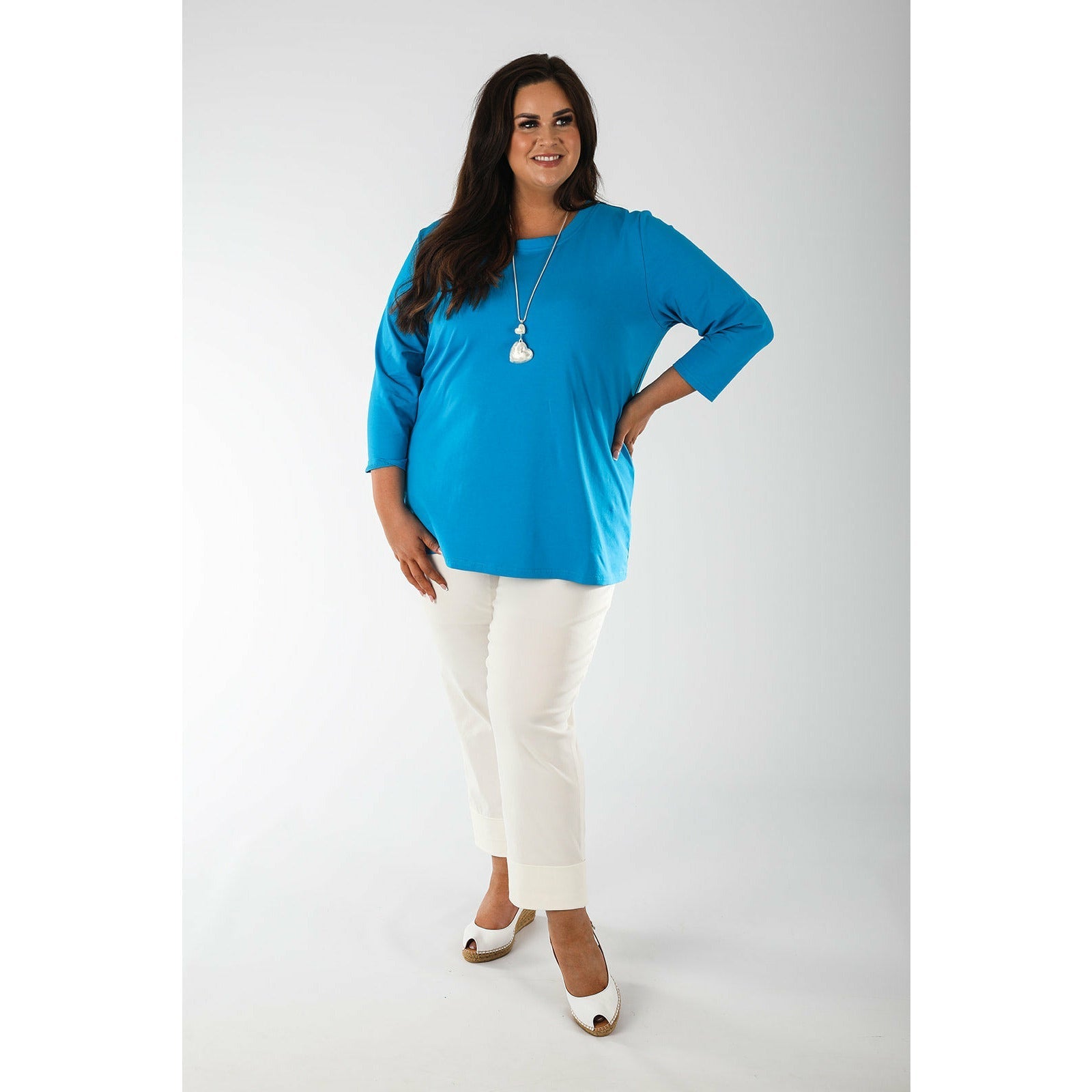 Mellomi Nicola Reversible Top in Turquoise - Wardrobe Plus