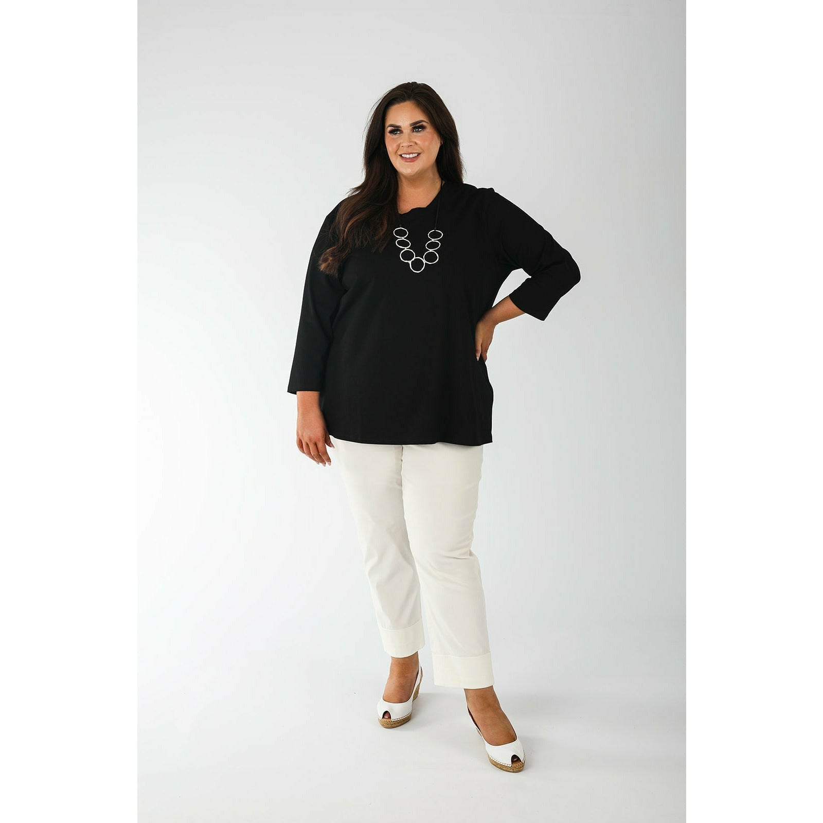 Mellomi Nicola Reversible Top in Black - Wardrobe Plus