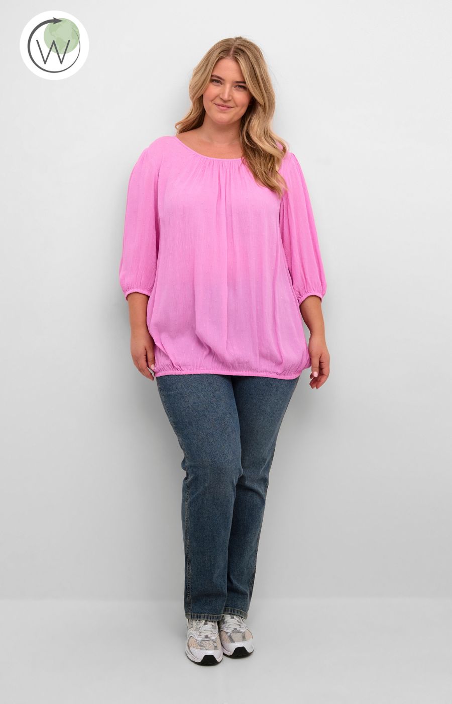 Kaffe Curve Willina Blouse in Pink