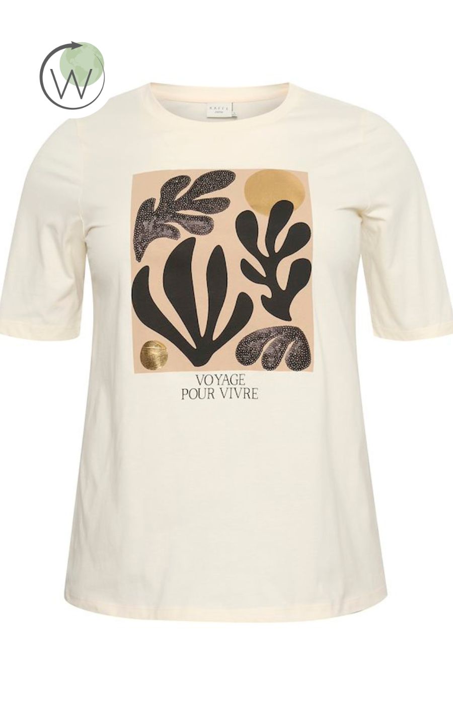 Kaffe Curve Leaf Tee
