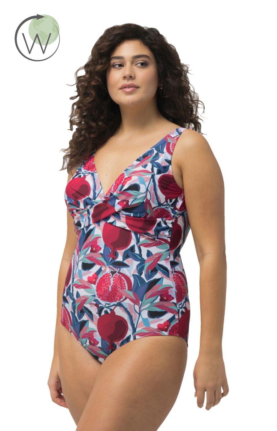 Ulla Popken Pomegranate Swimsuit