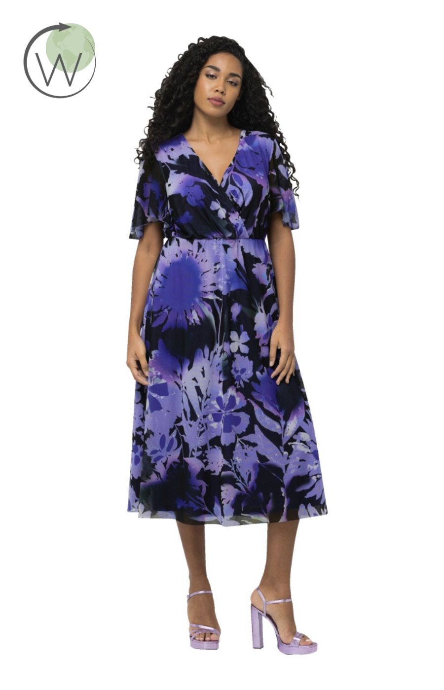 Ulla Popken Floral Purple Dress