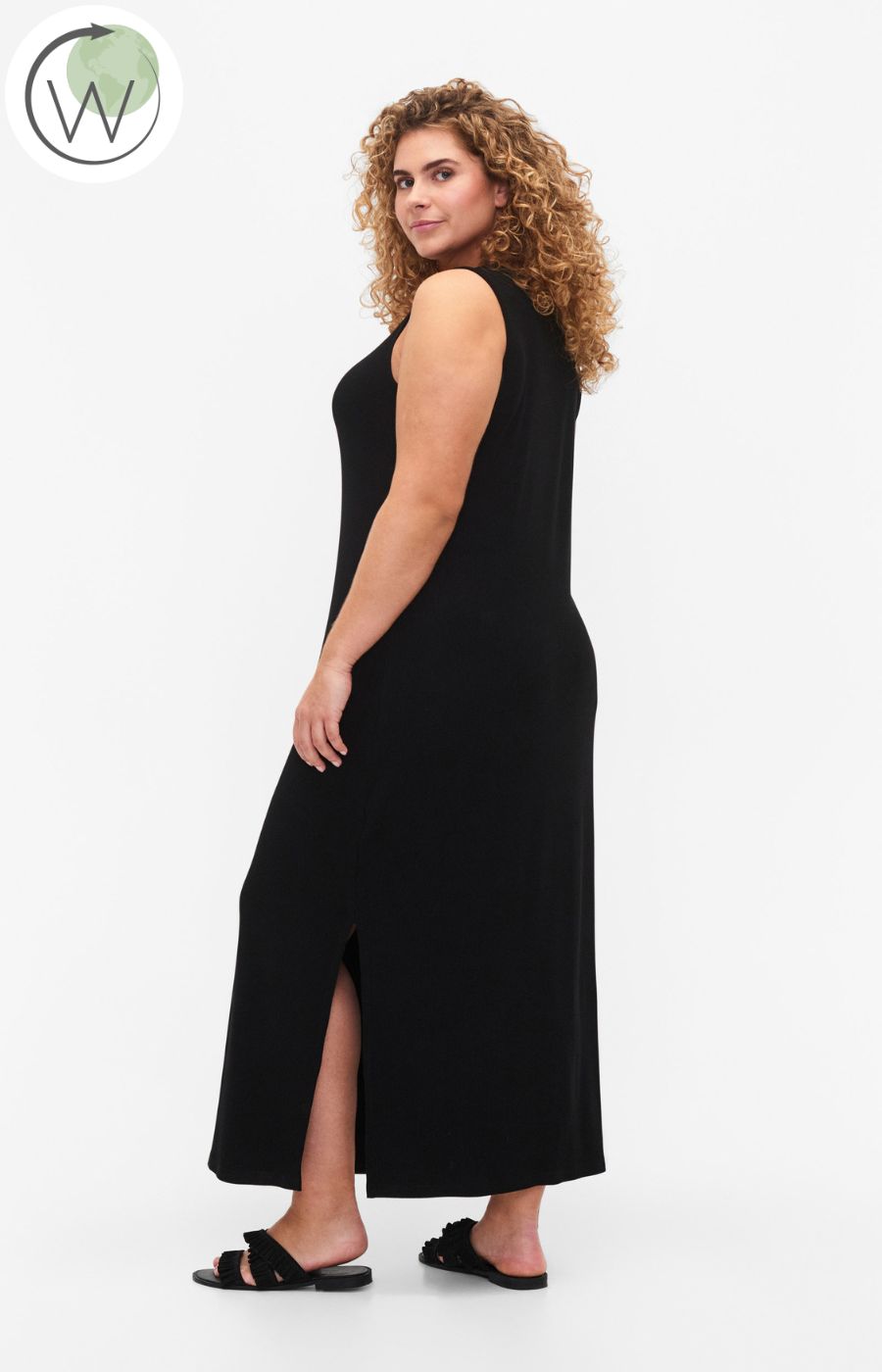 Zizzi Sleeveless Carly Dress in Black