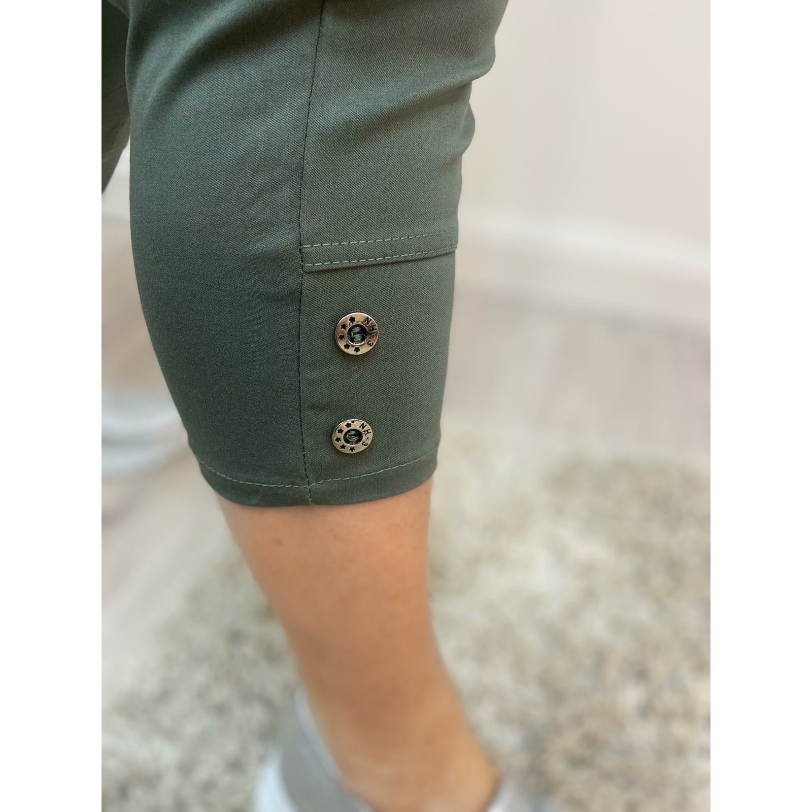 Lucie Crop Trousers In Khaki Bottoms