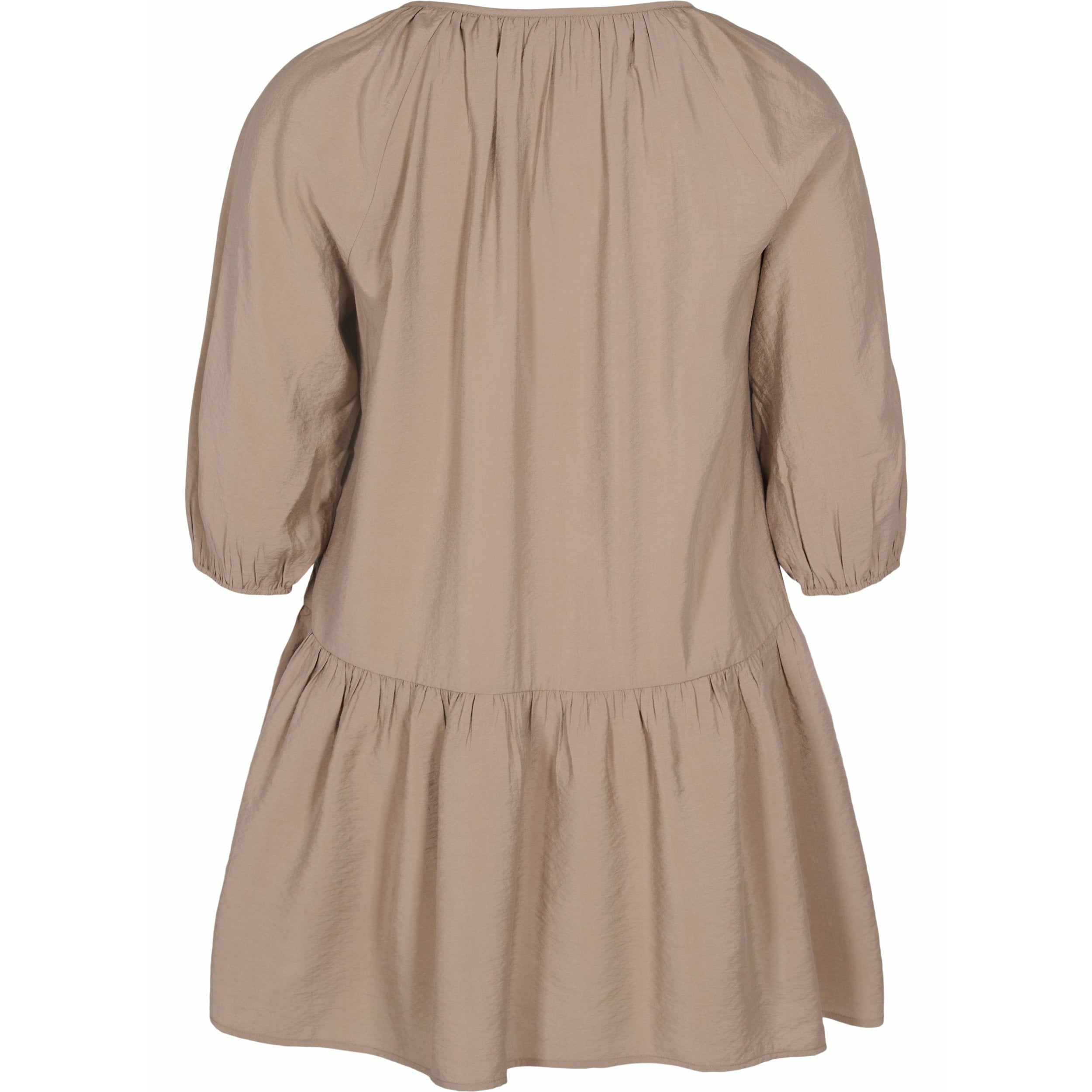 Zizzi A-Line Tunic in Taupe - Wardrobe Plus