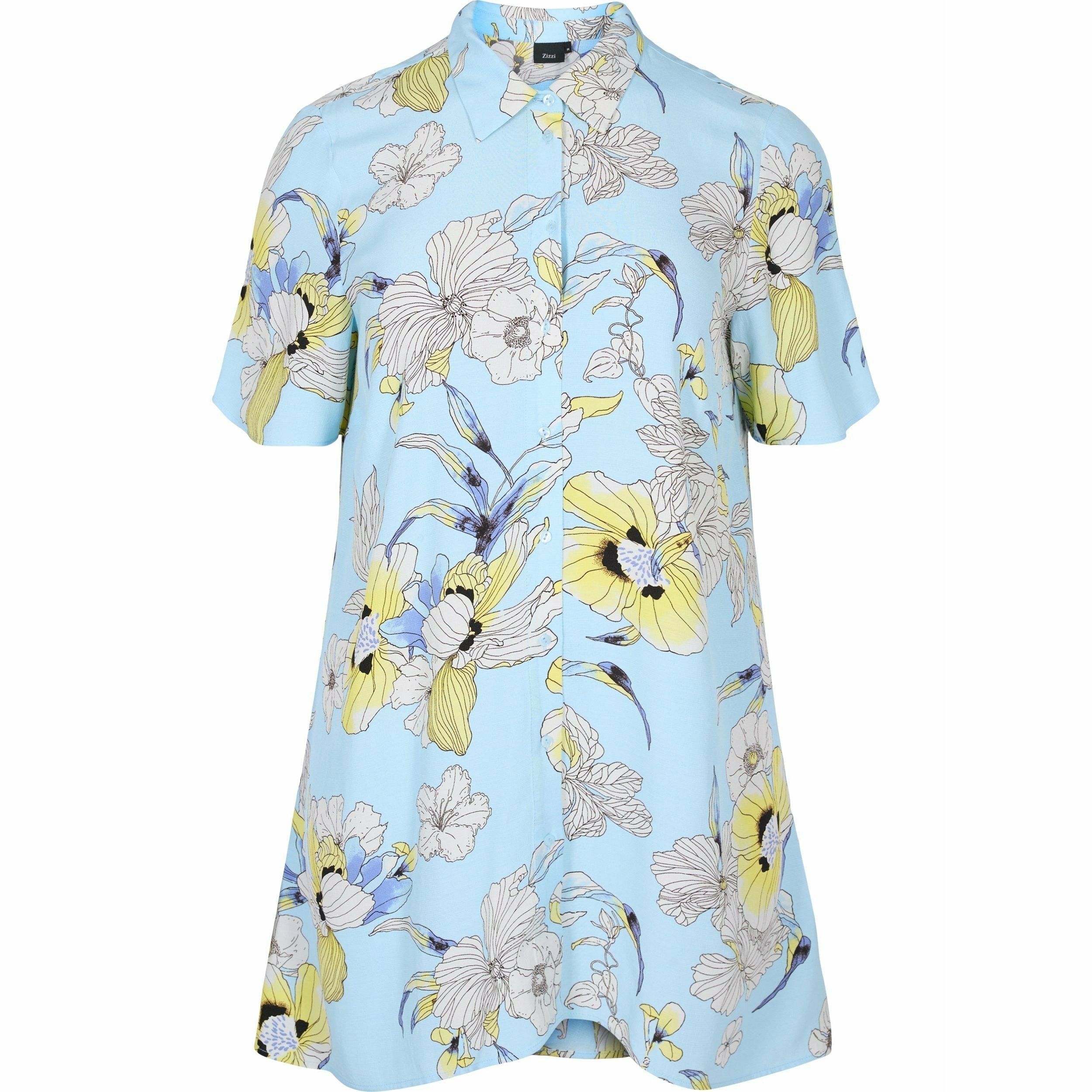Zizzi Susanne Short Sleeve Tunic - Wardrobe Plus