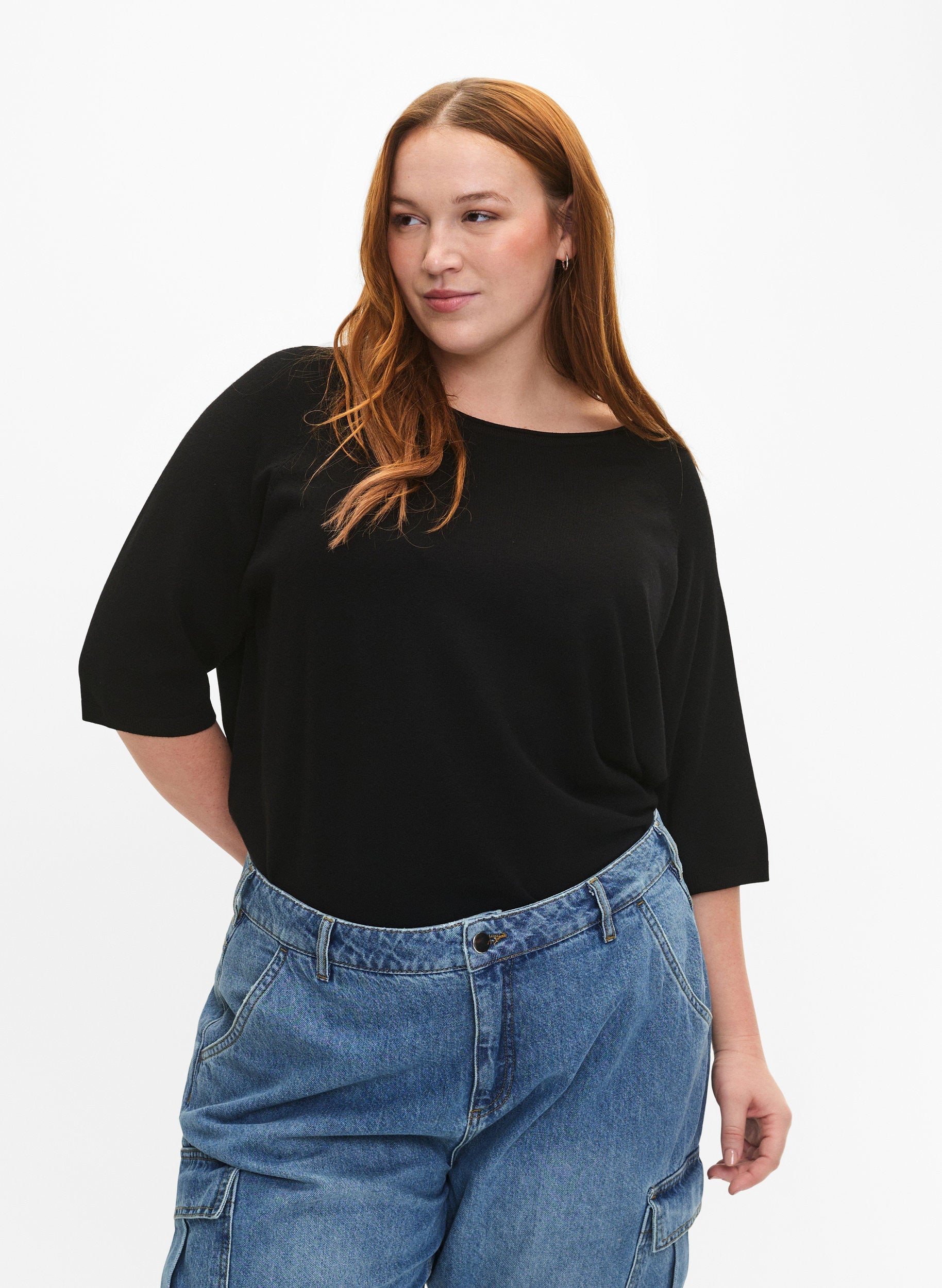 Zizzi Carrie Jumper in Black