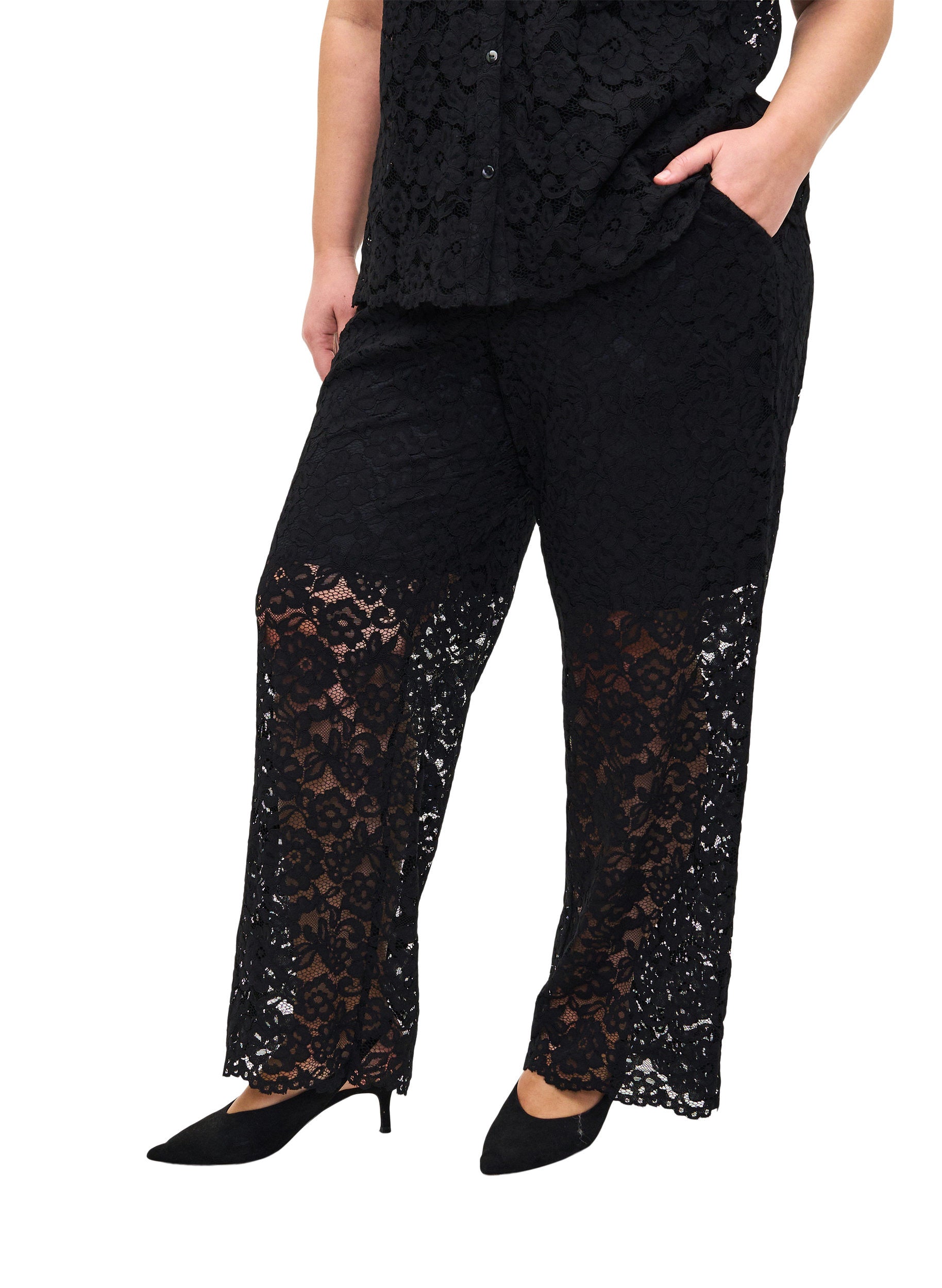 Zizzi Black Lace Pants