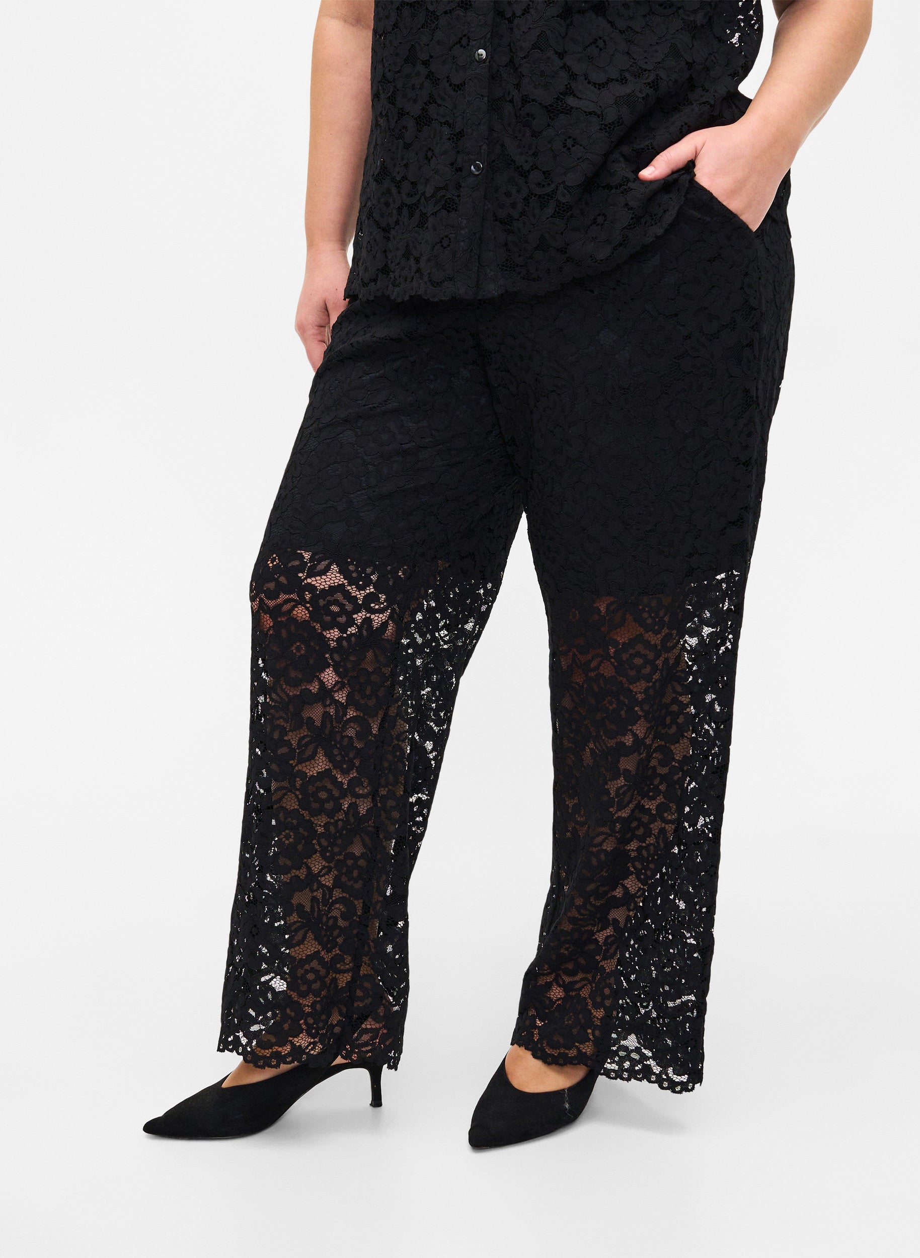 Zizzi Black Lace Pants