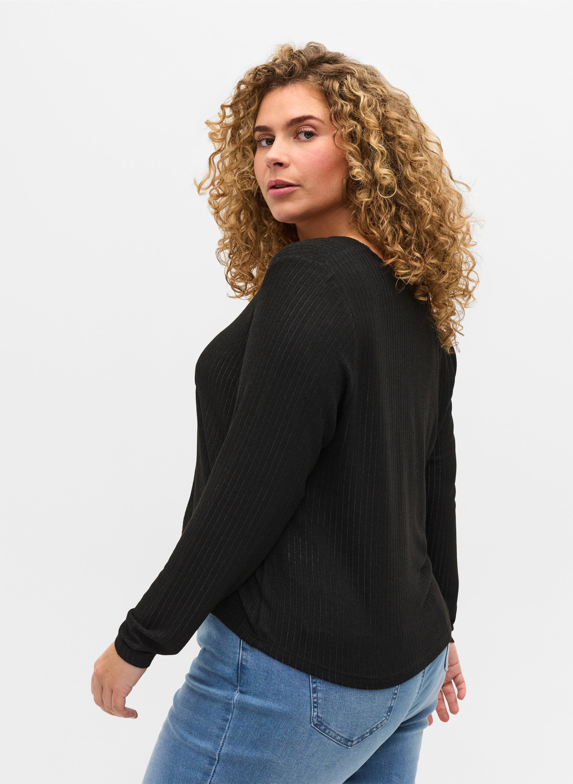 Zizzi Tie String Cardigan in Black